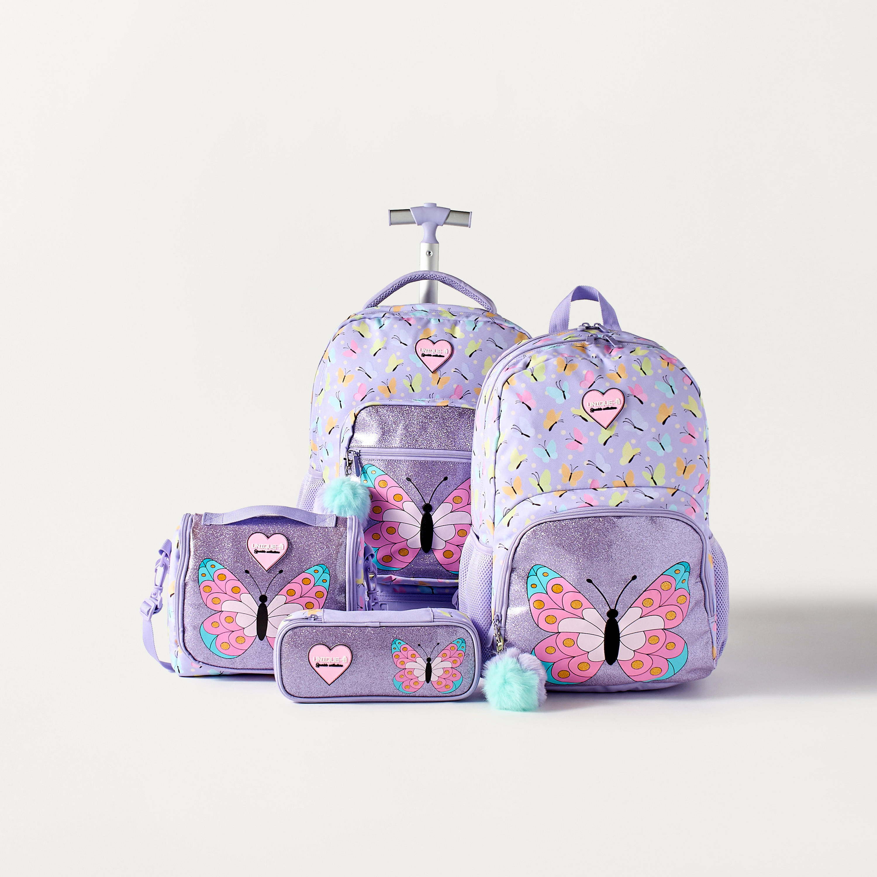 مقلمة بسحاب إغلاق وطبعات فراشة من يونيك-school-stationery-pencilcases-image-5