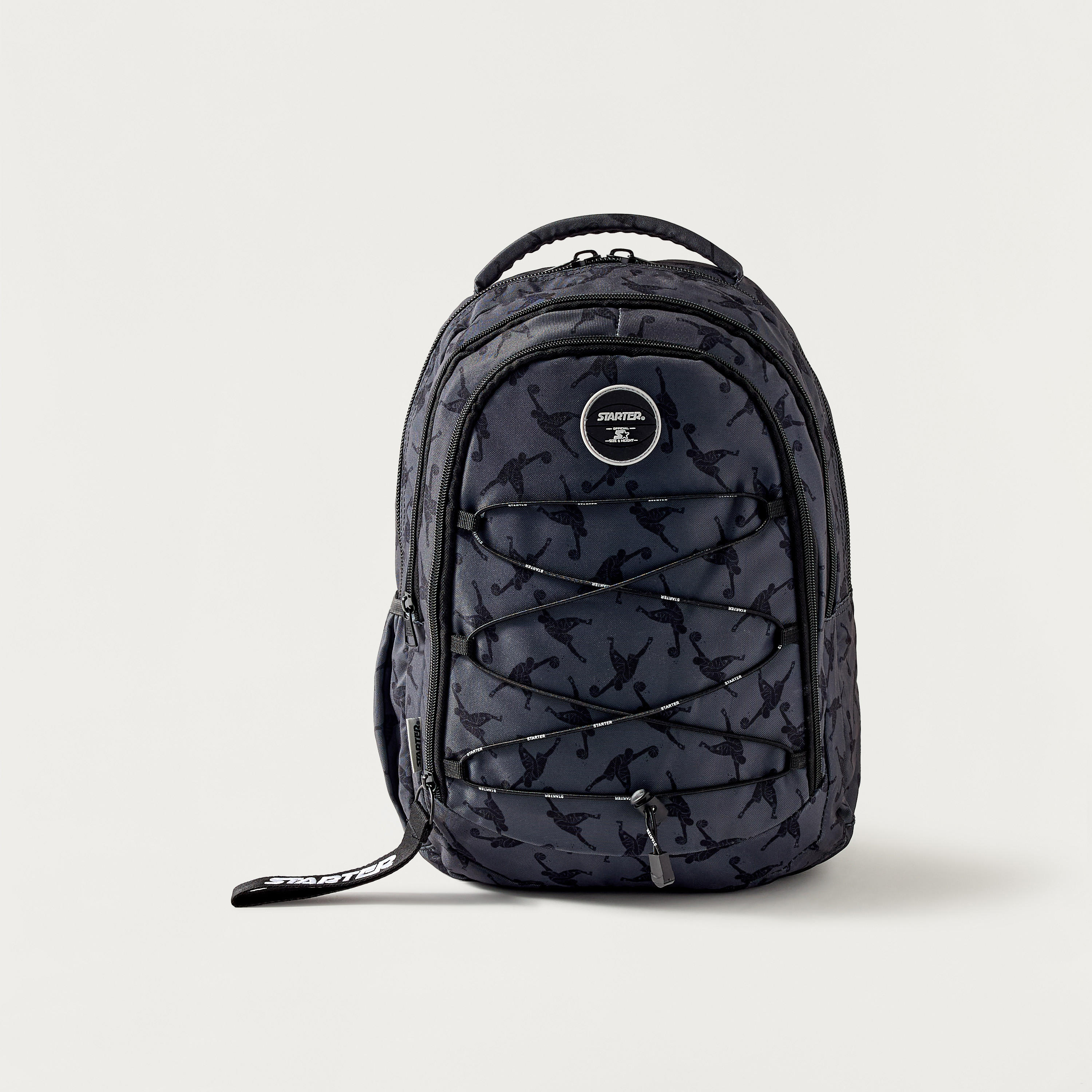 Starter All-Over Basketball Print 15-inch Backpack with Adjustable Straps - 31.5x41.5 cms-school-bagsandbackpacks-backpacks-image-1