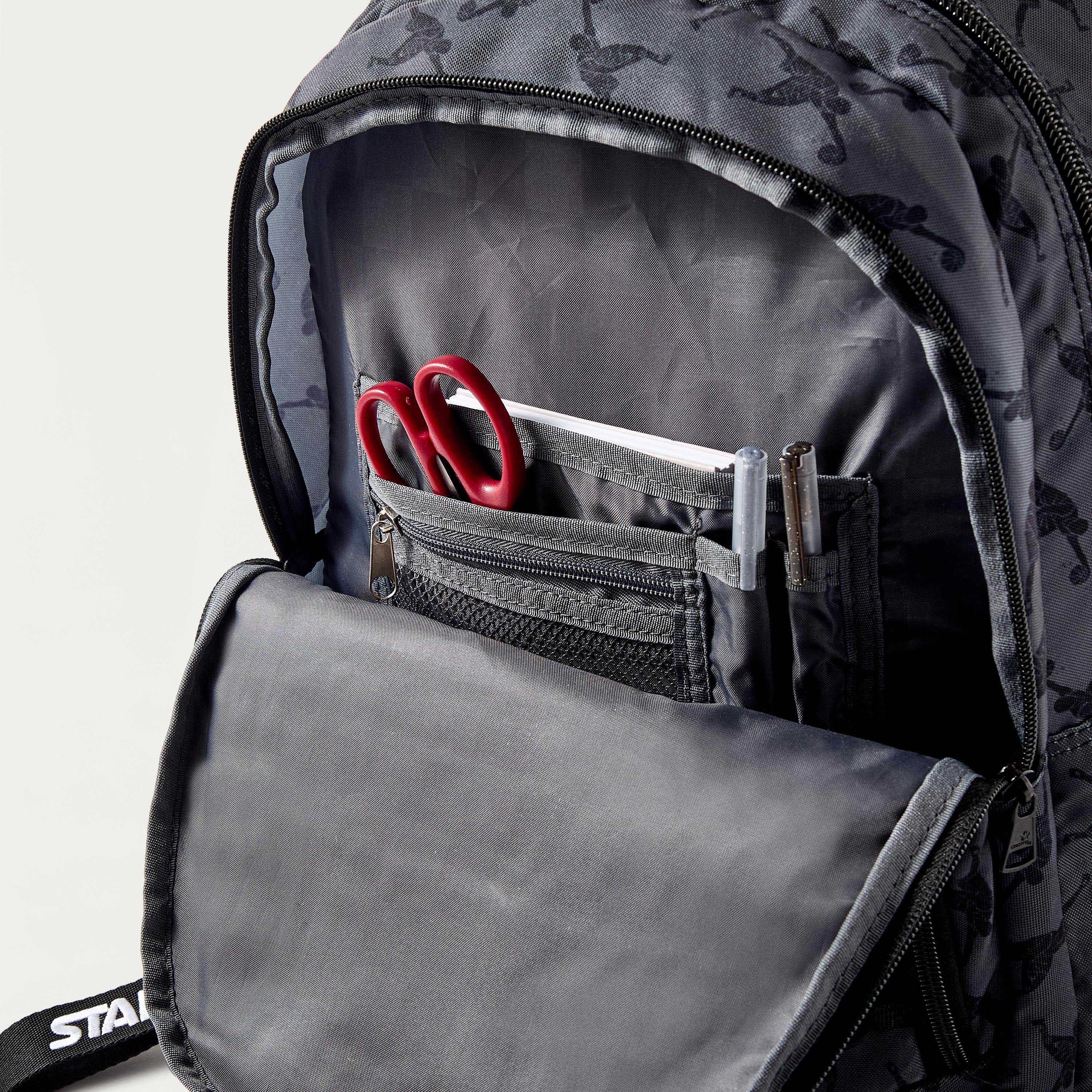 Starter All-Over Basketball Print 15-inch Backpack with Adjustable Straps - 31.5x41.5 cms-school-bagsandbackpacks-backpacks-image-6