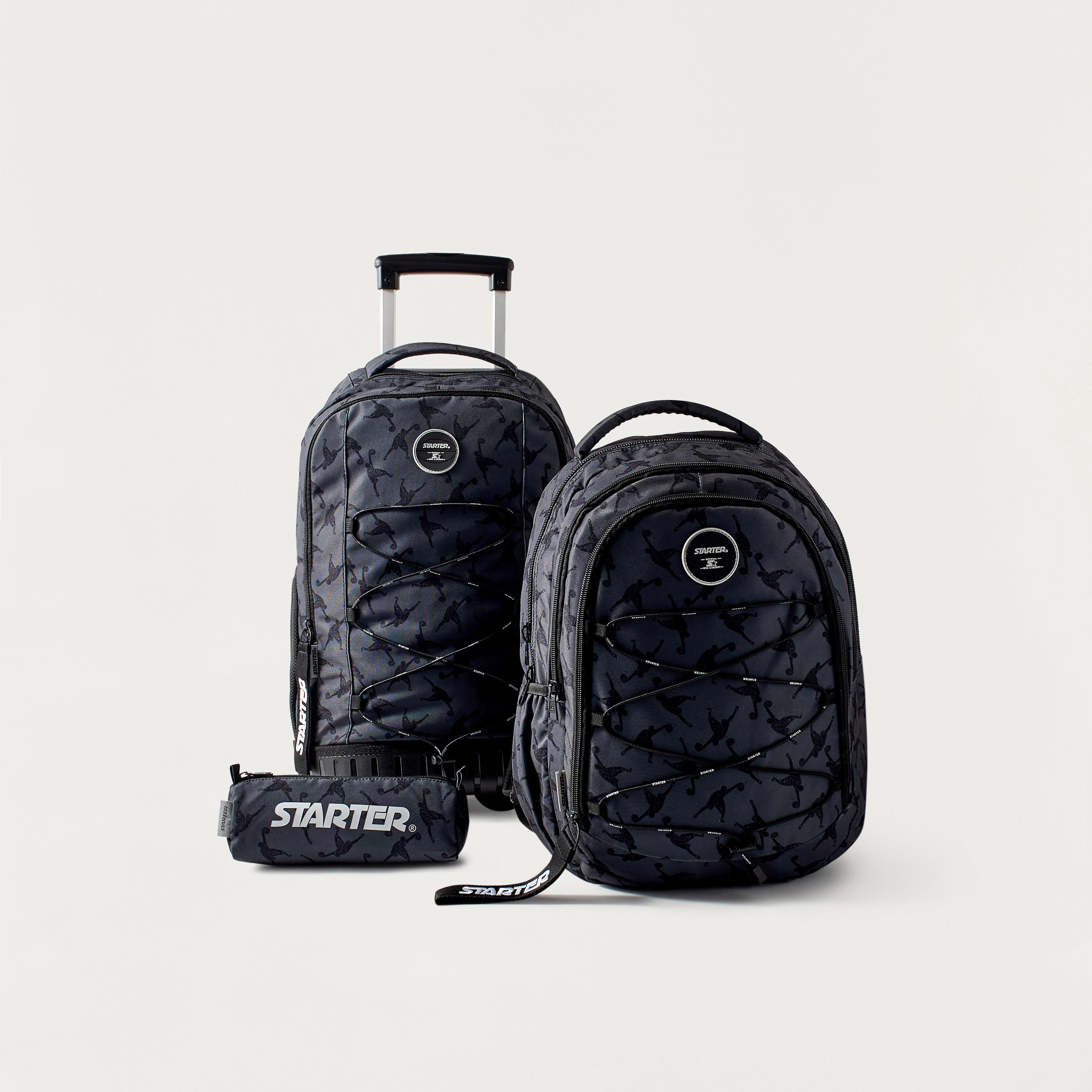 Starter All-Over Basketball Print 15-inch Trolley Backpack with Wheels - 34x48 cms-school-bagsandbackpacks-trolleybags-image-11