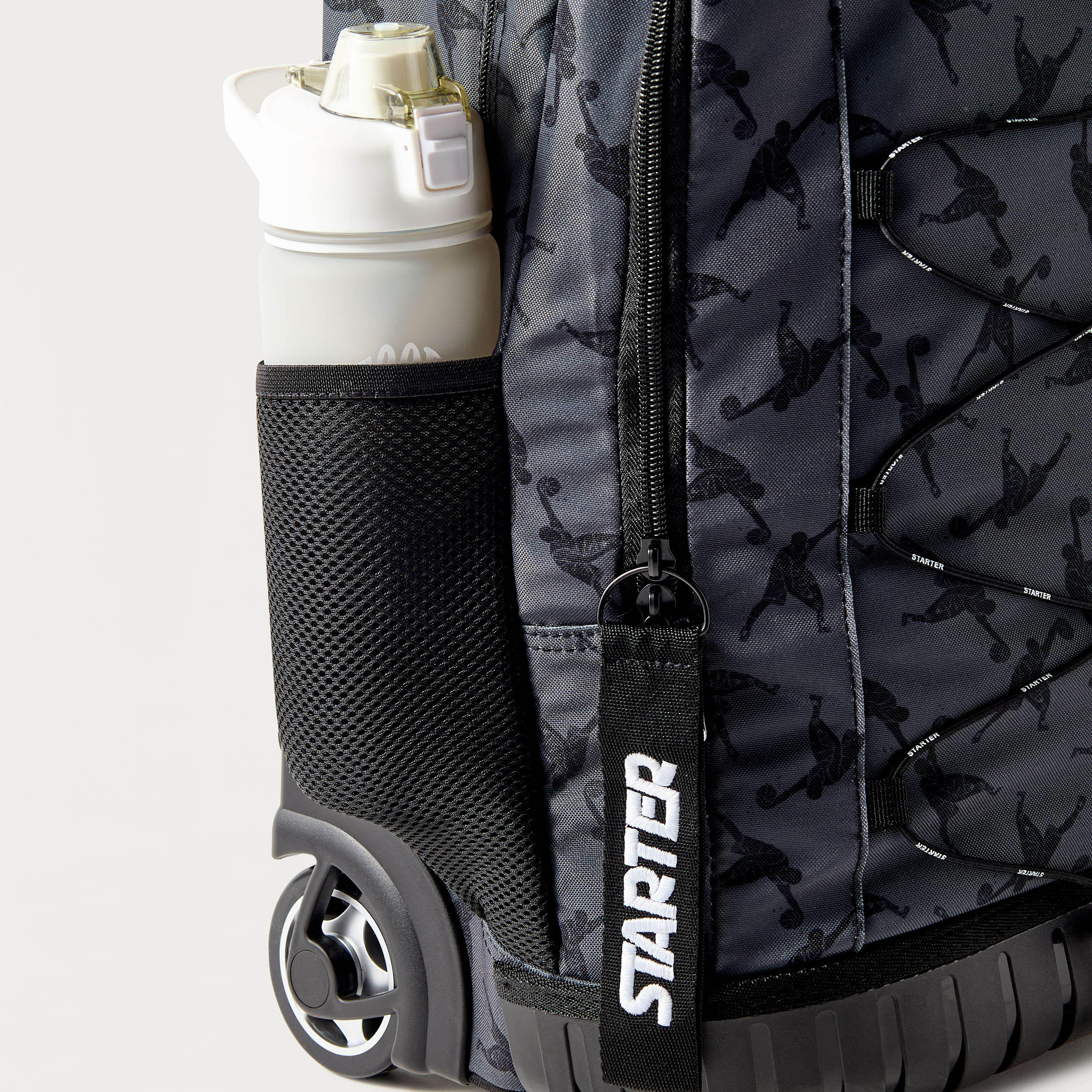 Starter All-Over Basketball Print 15-inch Trolley Backpack with Wheels - 34x48 cms-school-bagsandbackpacks-trolleybags-image-4