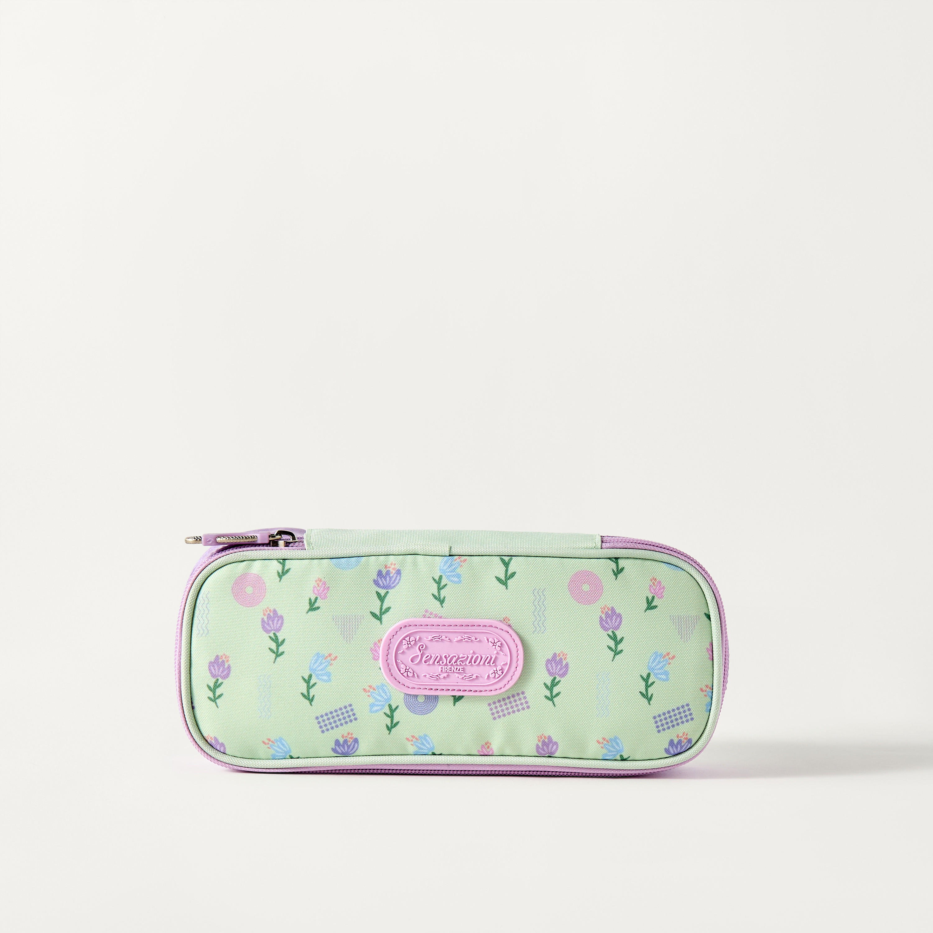 Sensazioni Floral Print Pencil Pouch with Zip Closure-school-stationery-pencilcases-image-1