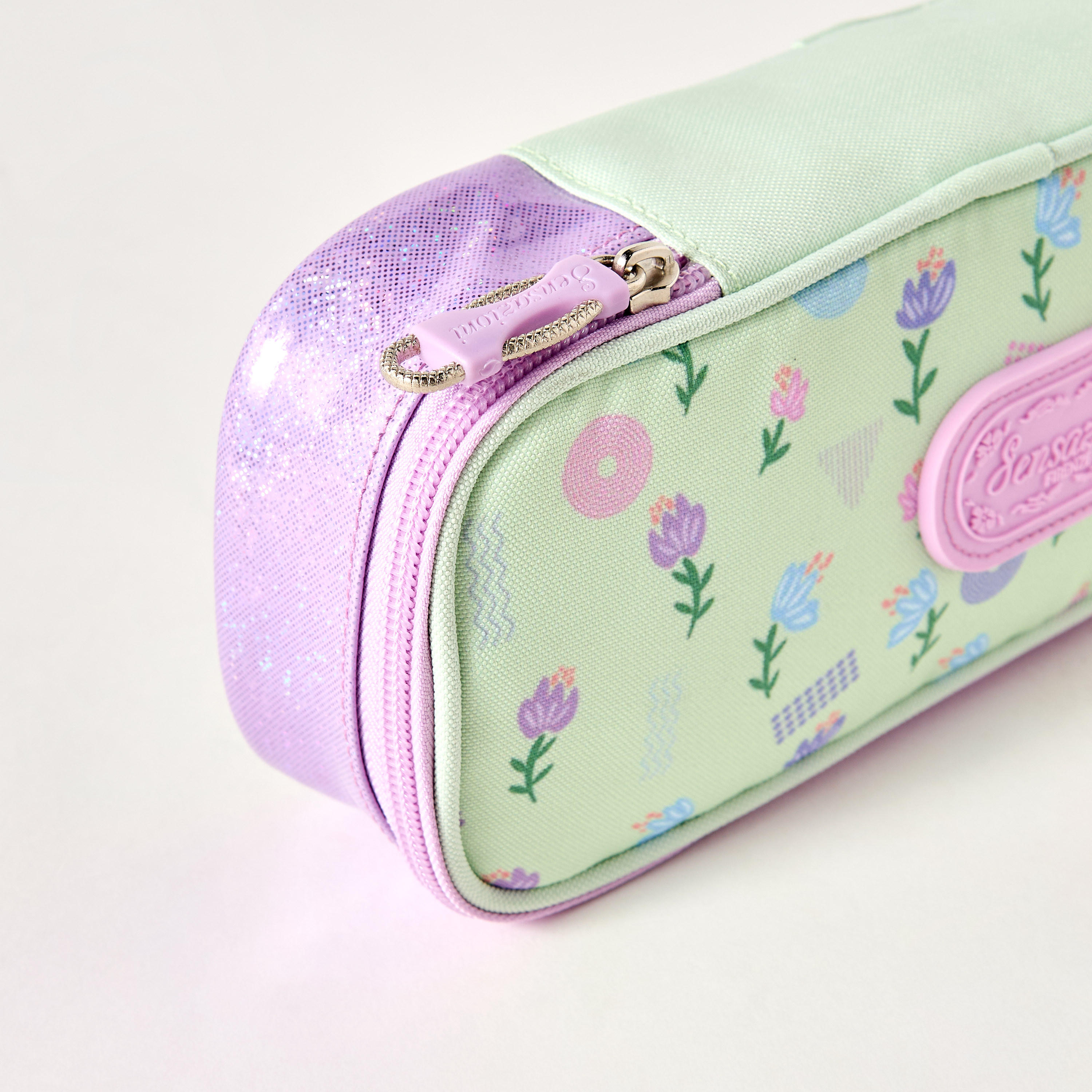 Sensazioni Floral Print Pencil Pouch with Zip Closure-school-stationery-pencilcases-image-2