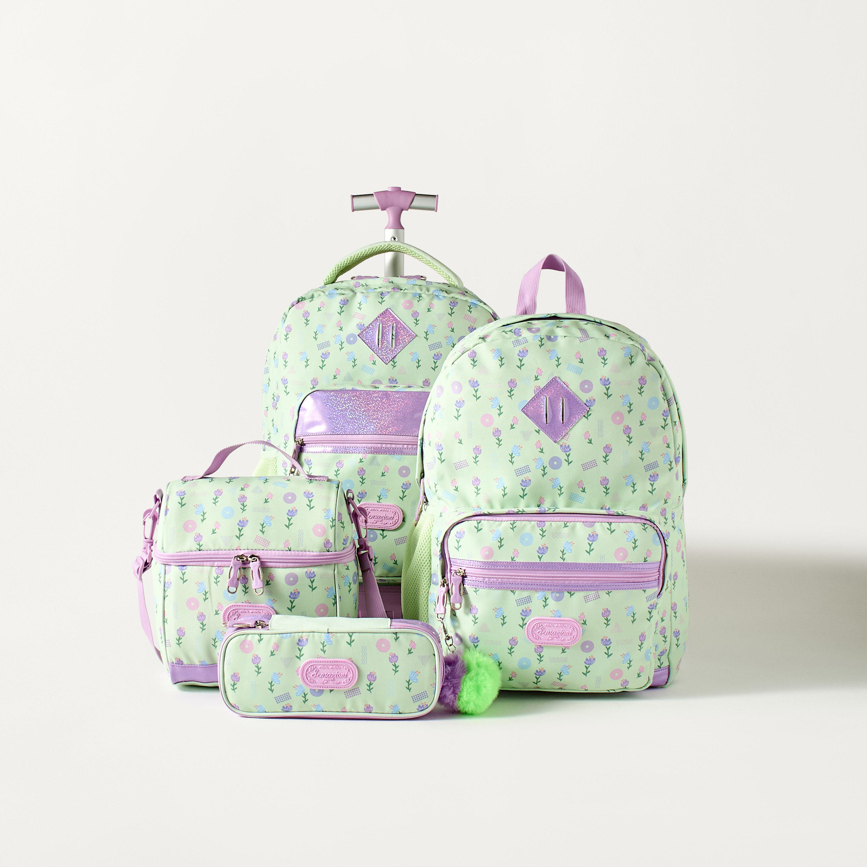 Sensazioni Floral Print Pencil Pouch with Zip Closure-school-stationery-pencilcases-image-5