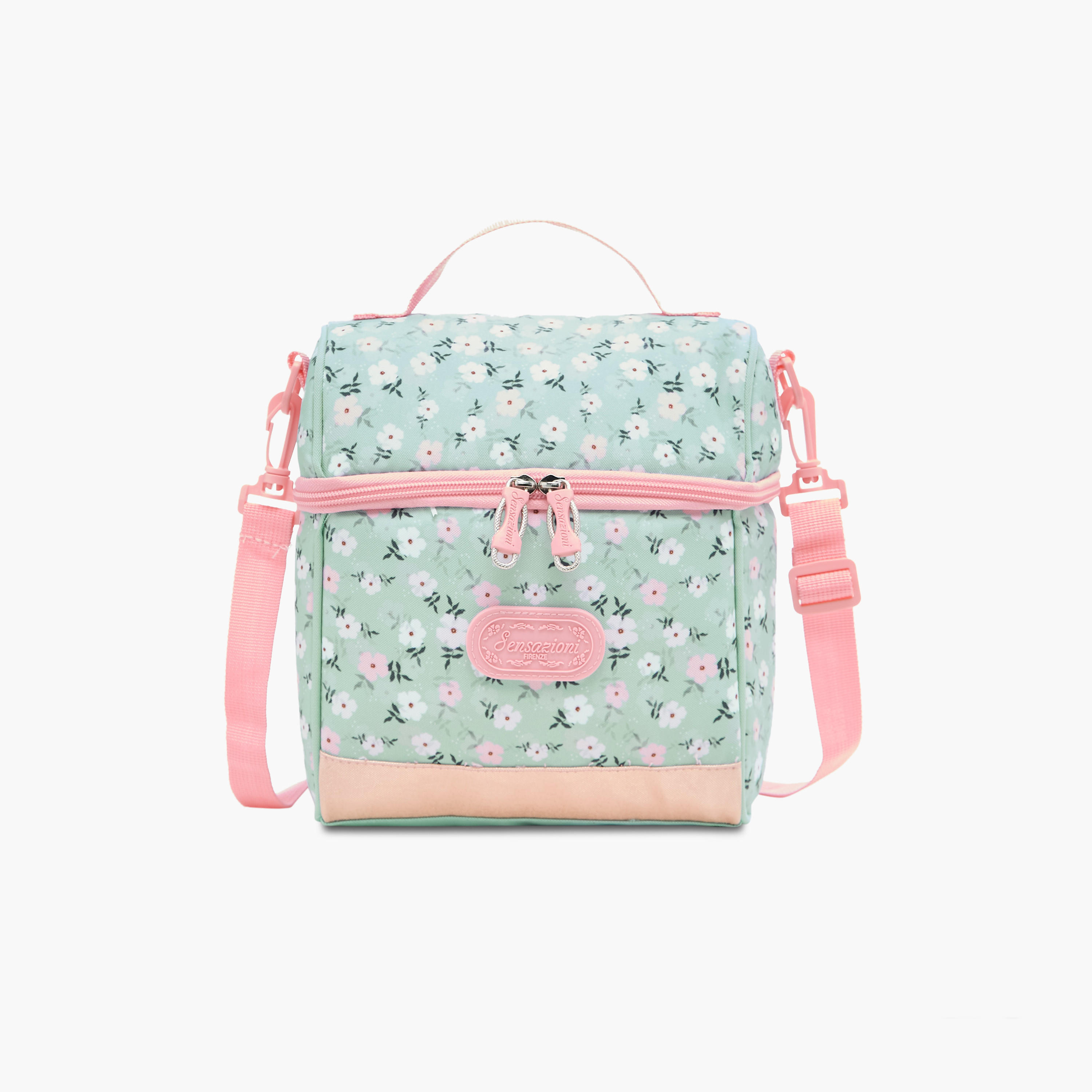 Sensazioni Floral Print Lunch Bag with Zip Closure-school-lunchessentials-lunchbags-image-1