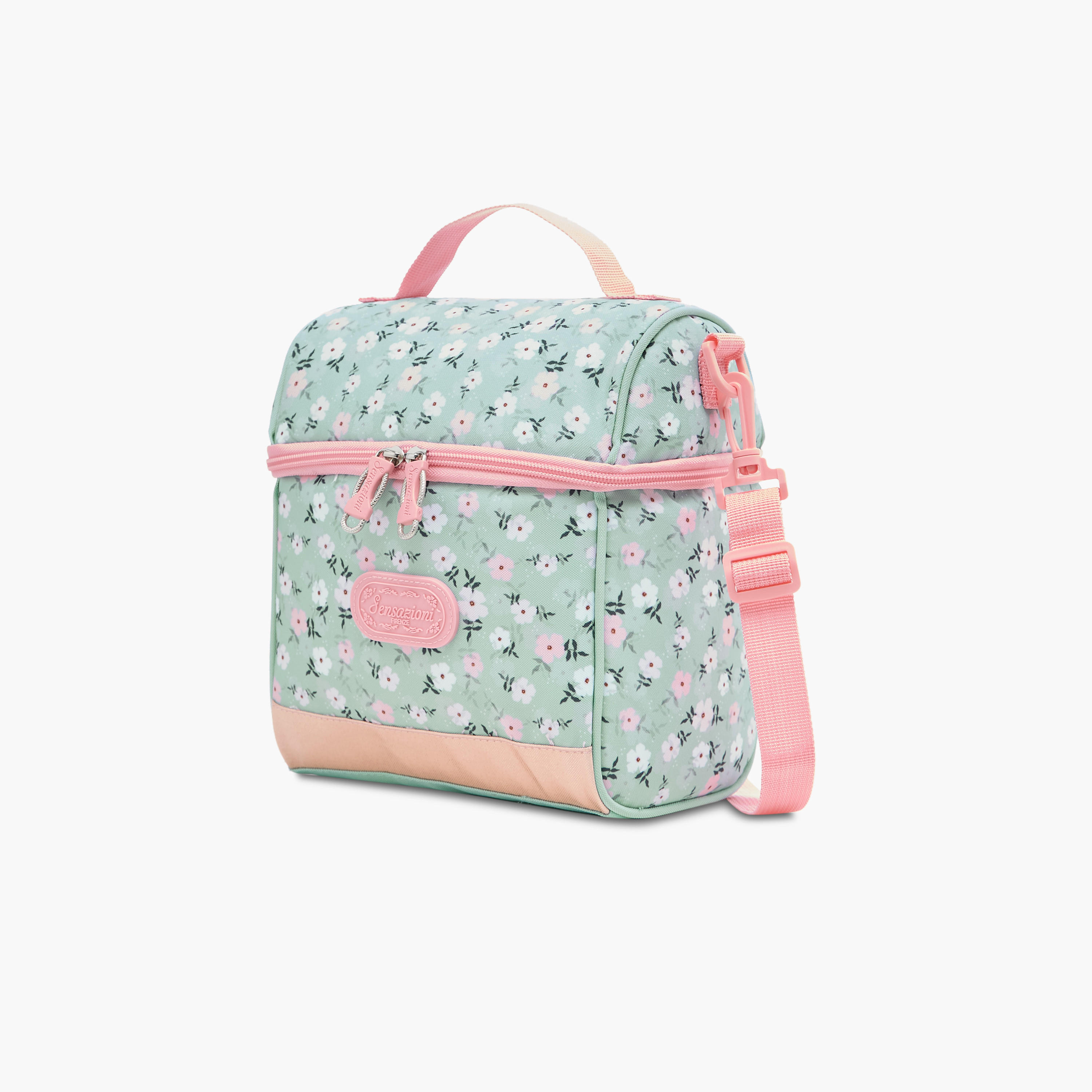 Sensazioni Floral Print Lunch Bag with Zip Closure-school-lunchessentials-lunchbags-image-2