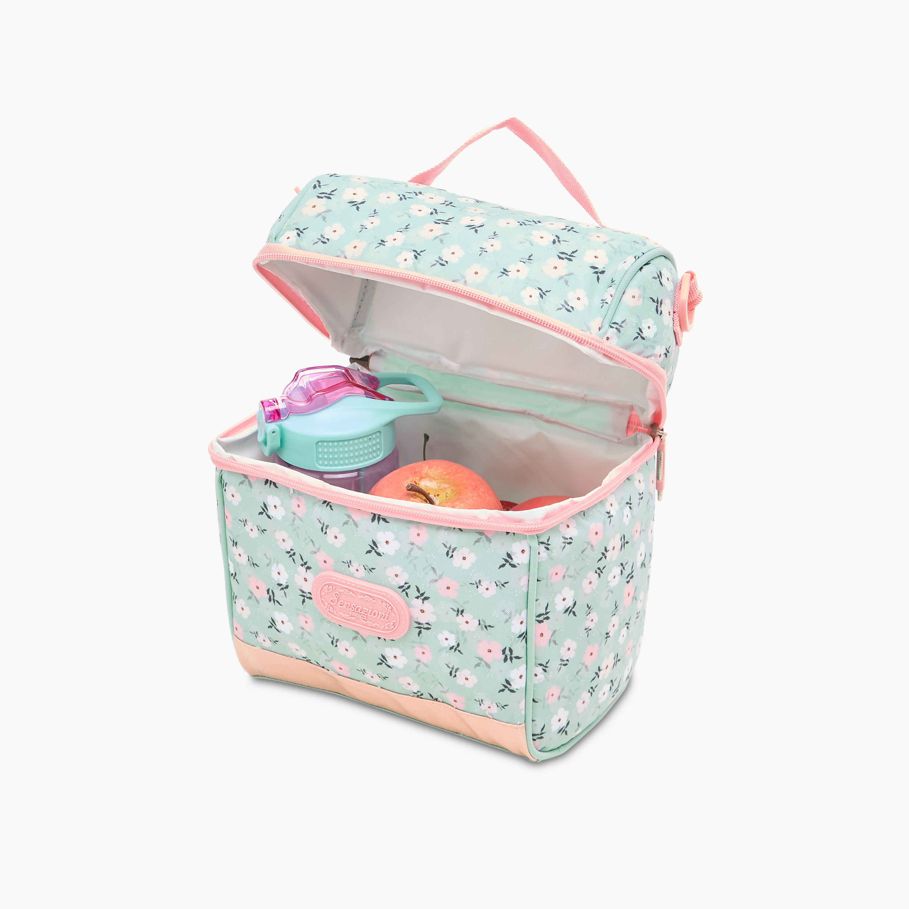 Sensazioni Floral Print Lunch Bag with Zip Closure-school-lunchessentials-lunchbags-image-5