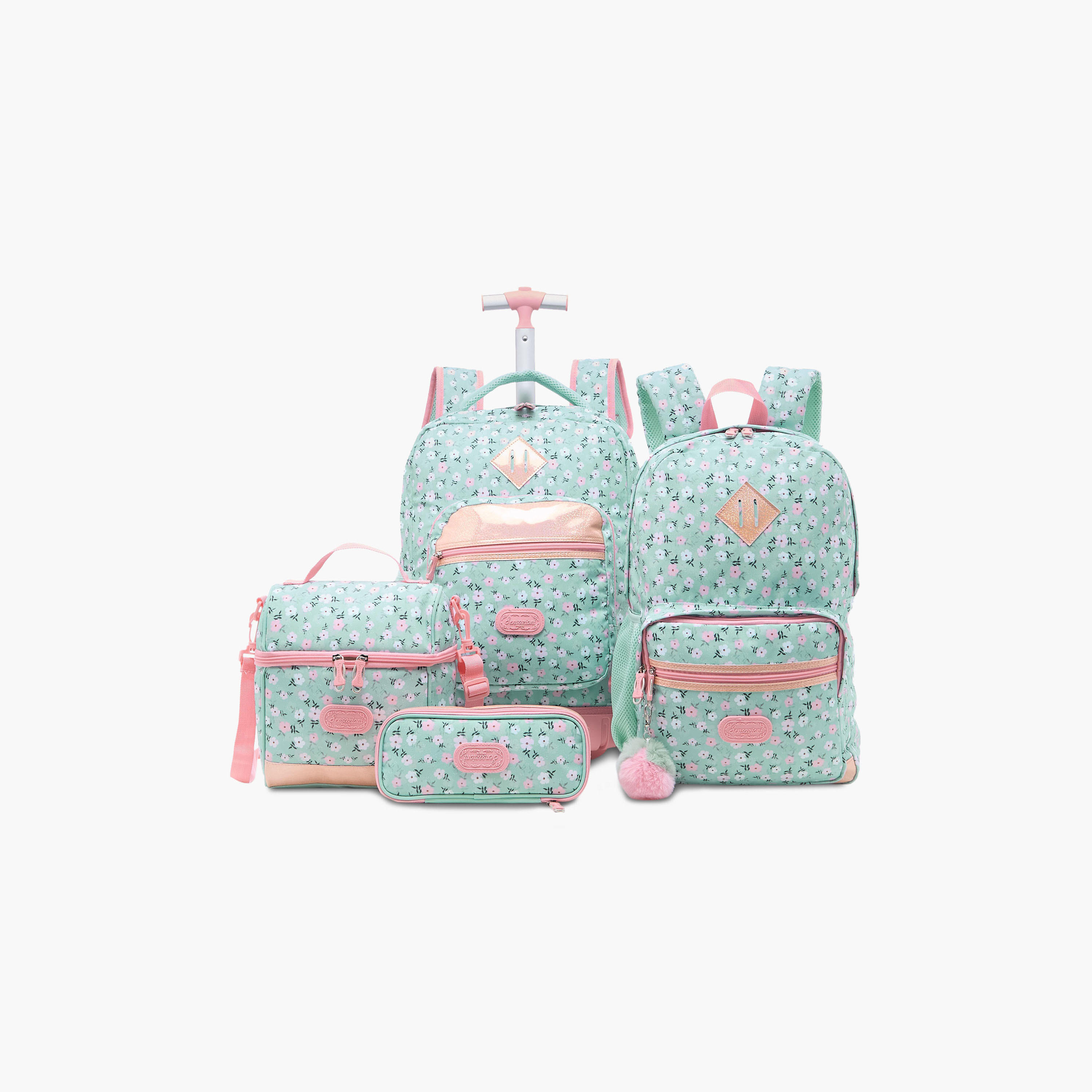 Sensazioni Floral Print Lunch Bag with Zip Closure-school-lunchessentials-lunchbags-image-6