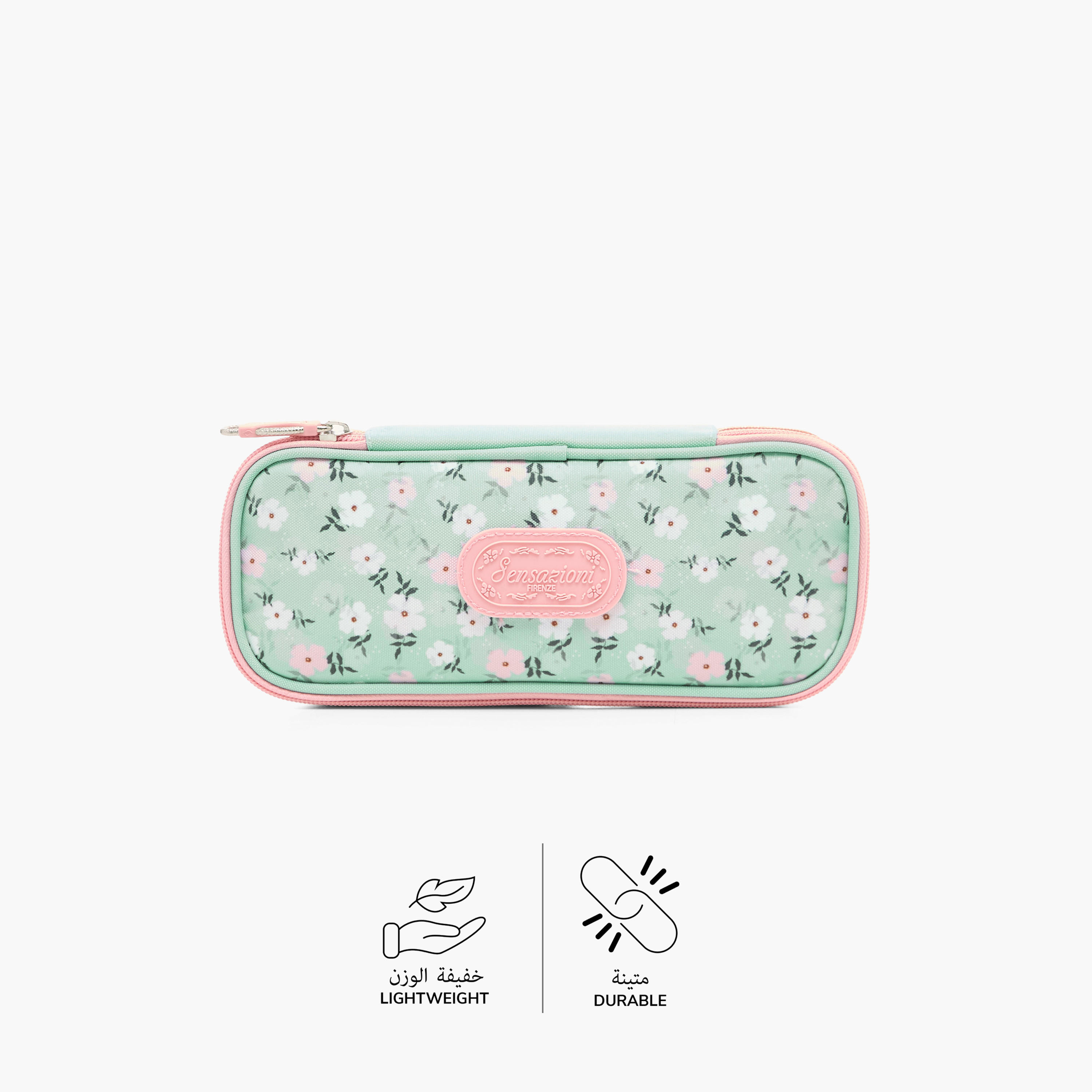 مقلمة بسحاب إغلاق وطبعات أزهار من سينساتزيوني-school-stationery-pencilcases-image-3