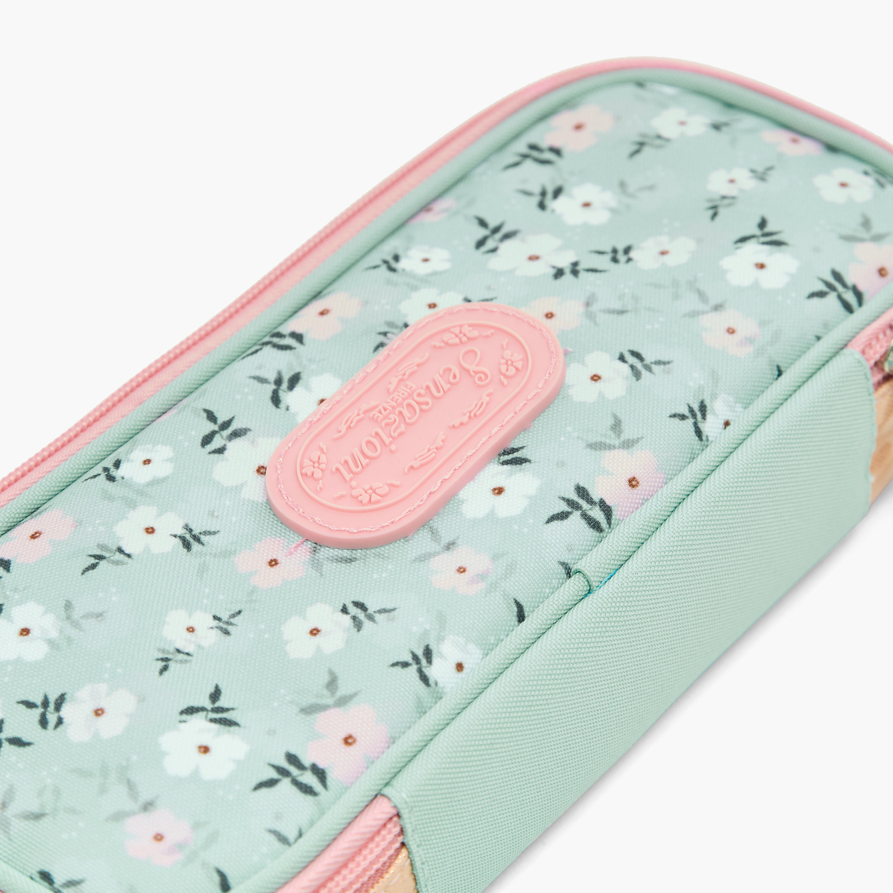 مقلمة بسحاب إغلاق وطبعات أزهار من سينساتزيوني-school-stationery-pencilcases-image-4