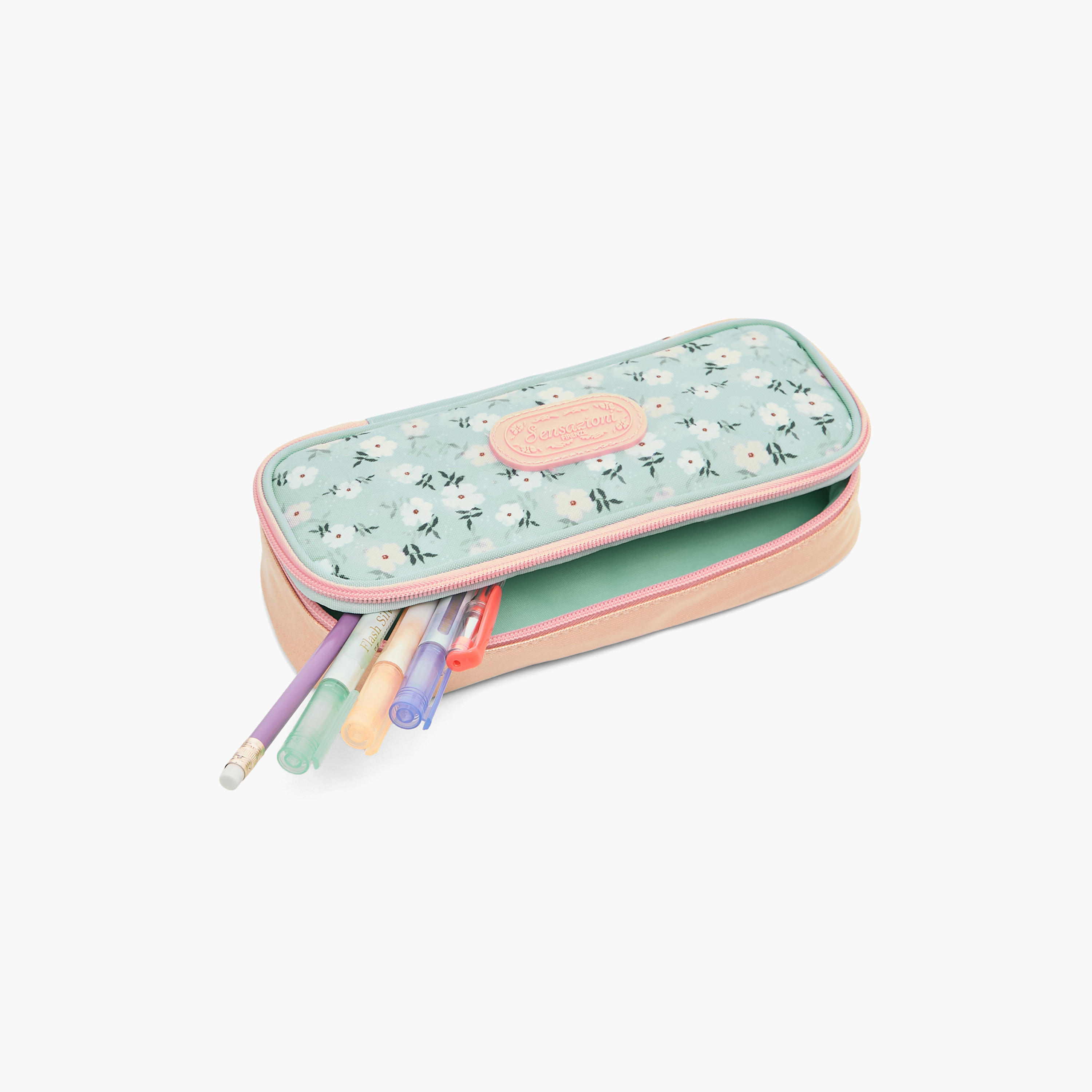 مقلمة بسحاب إغلاق وطبعات أزهار من سينساتزيوني-school-stationery-pencilcases-image-7