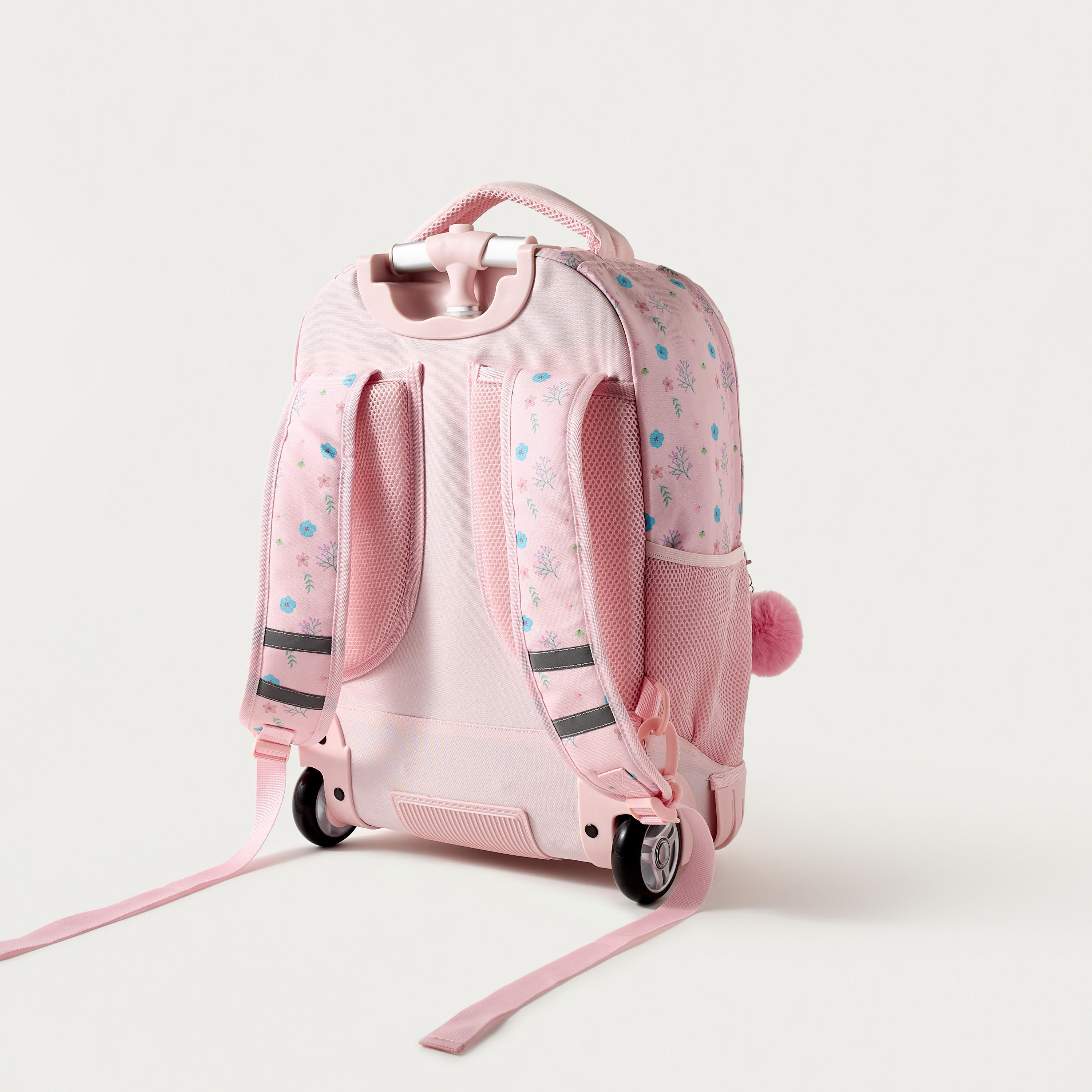 Sensazioni Floral Print 15-inch Trolley Backpack with Wheels - 32x22x47 cms-school-bagsandbackpacks-trolleybags-image-6