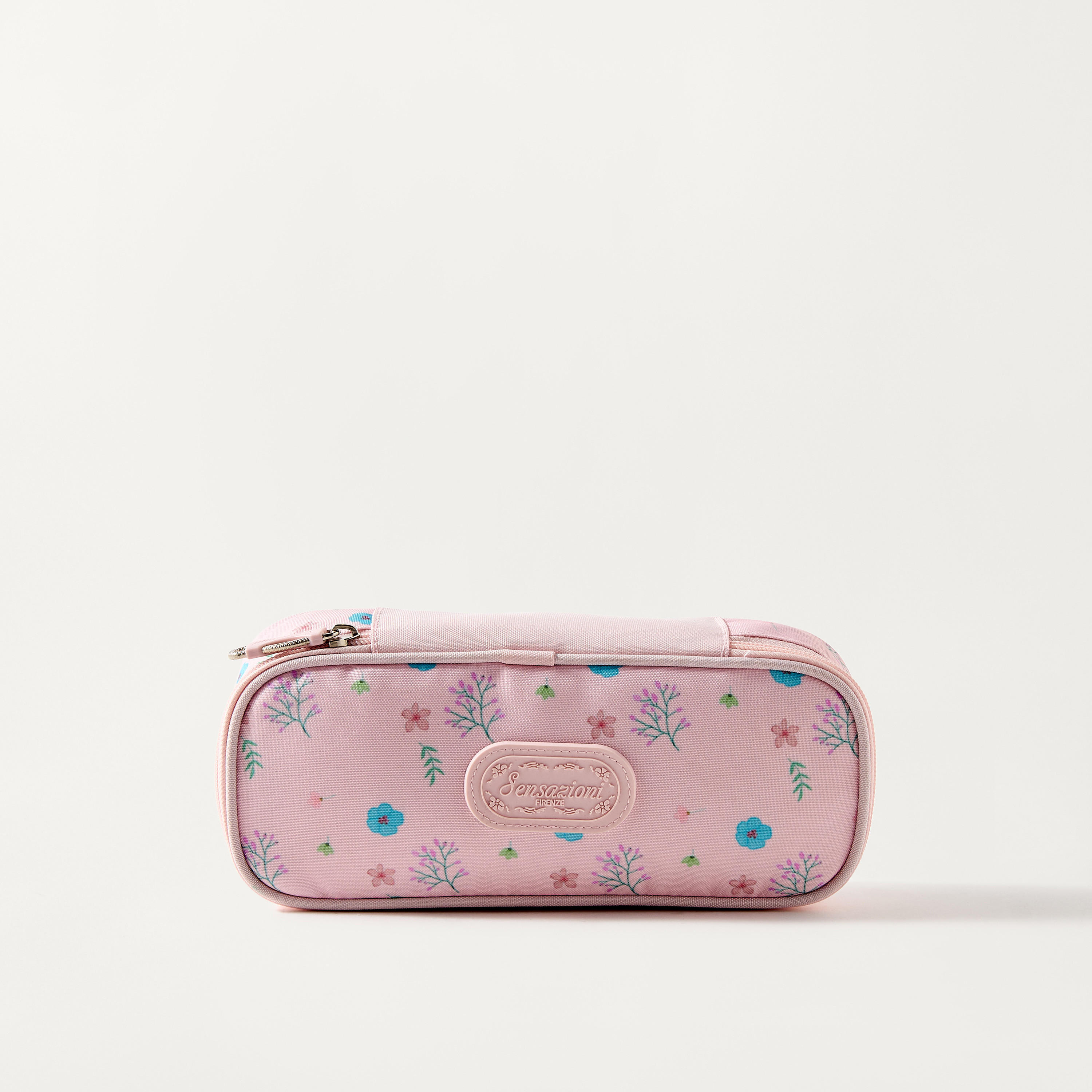 Sensazioni Floral Print Pencil Pouch with Zip Closure-school-stationery-pencilcases-image-1