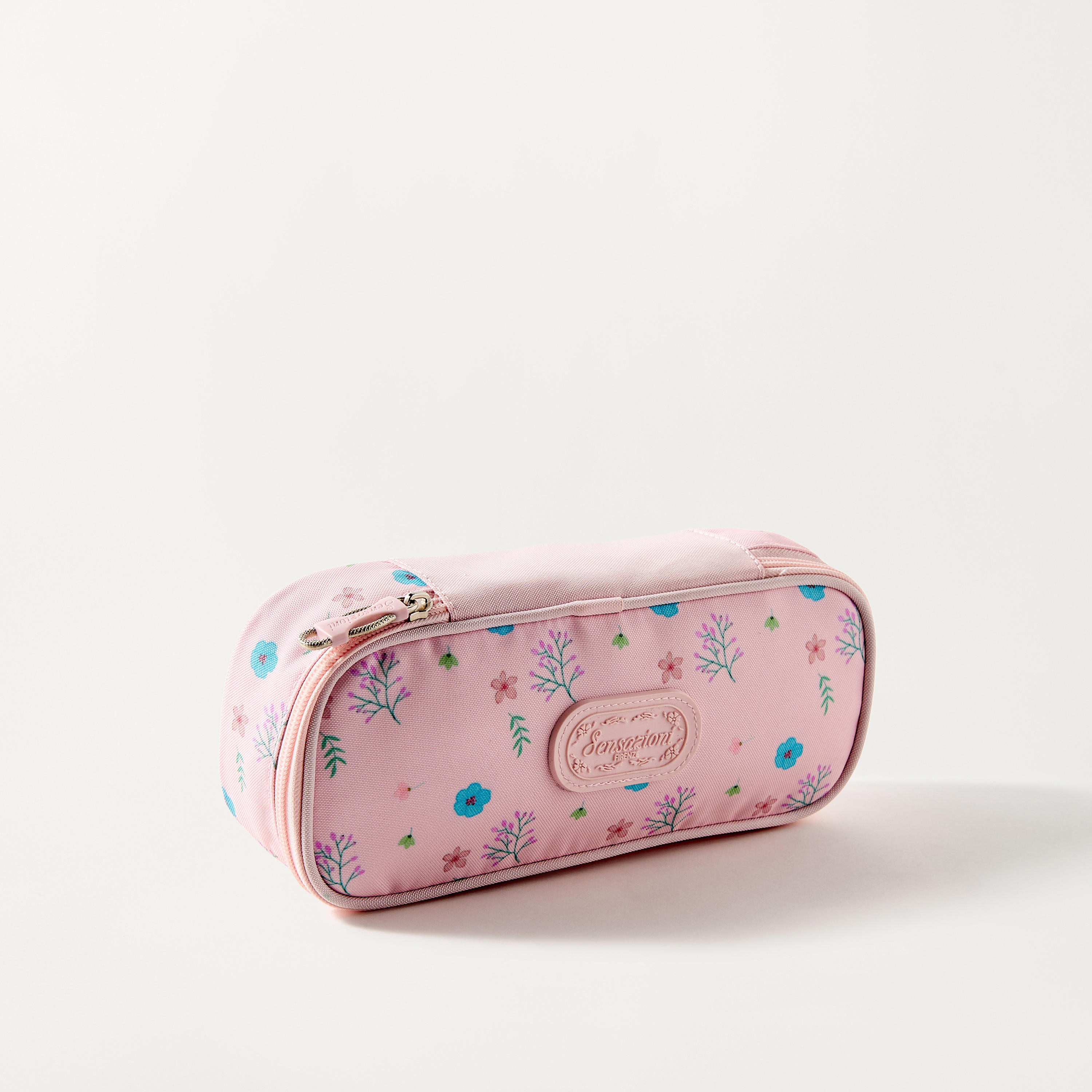 Sensazioni Floral Print Pencil Pouch with Zip Closure-school-stationery-pencilcases-image-2
