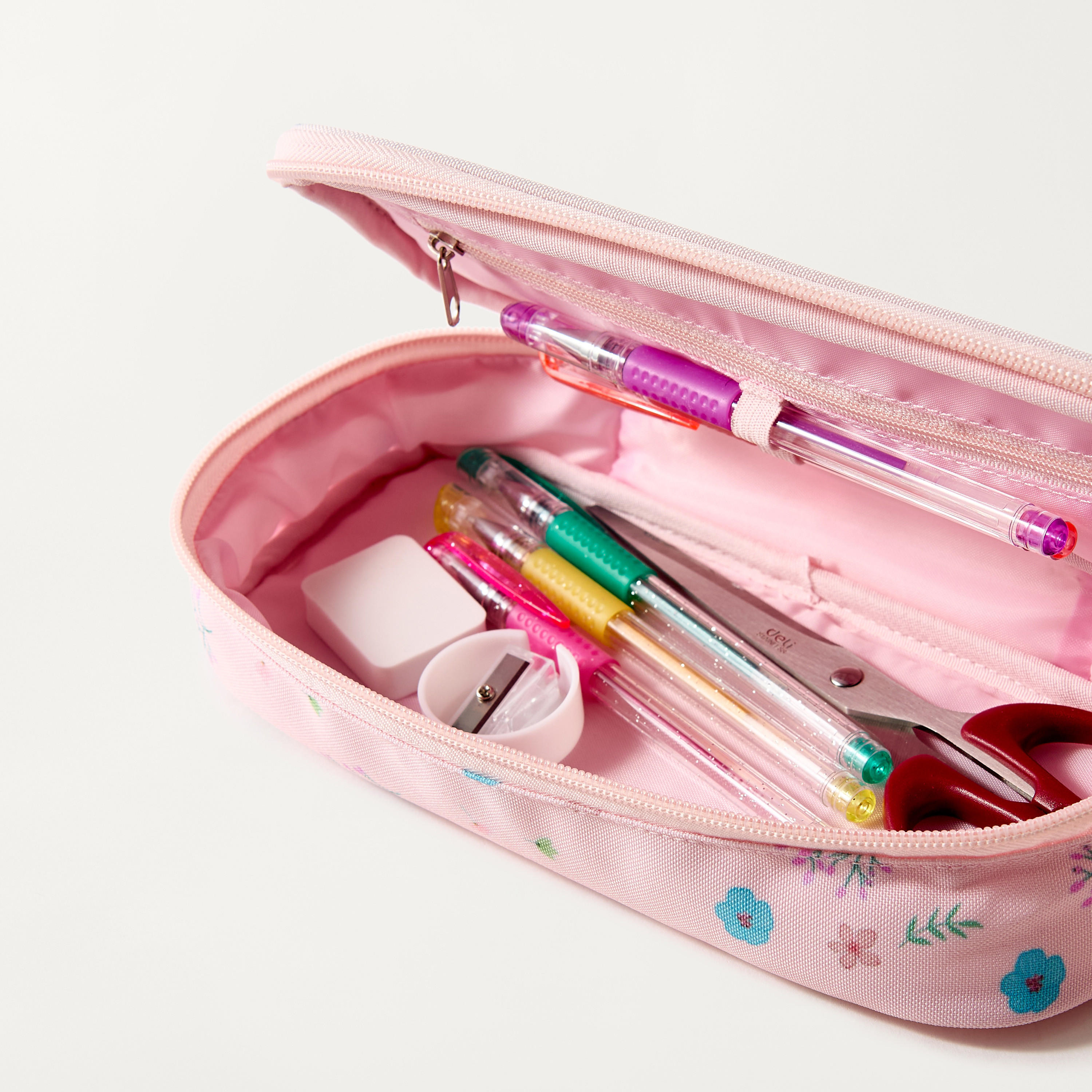 Sensazioni Floral Print Pencil Pouch with Zip Closure-school-stationery-pencilcases-image-4
