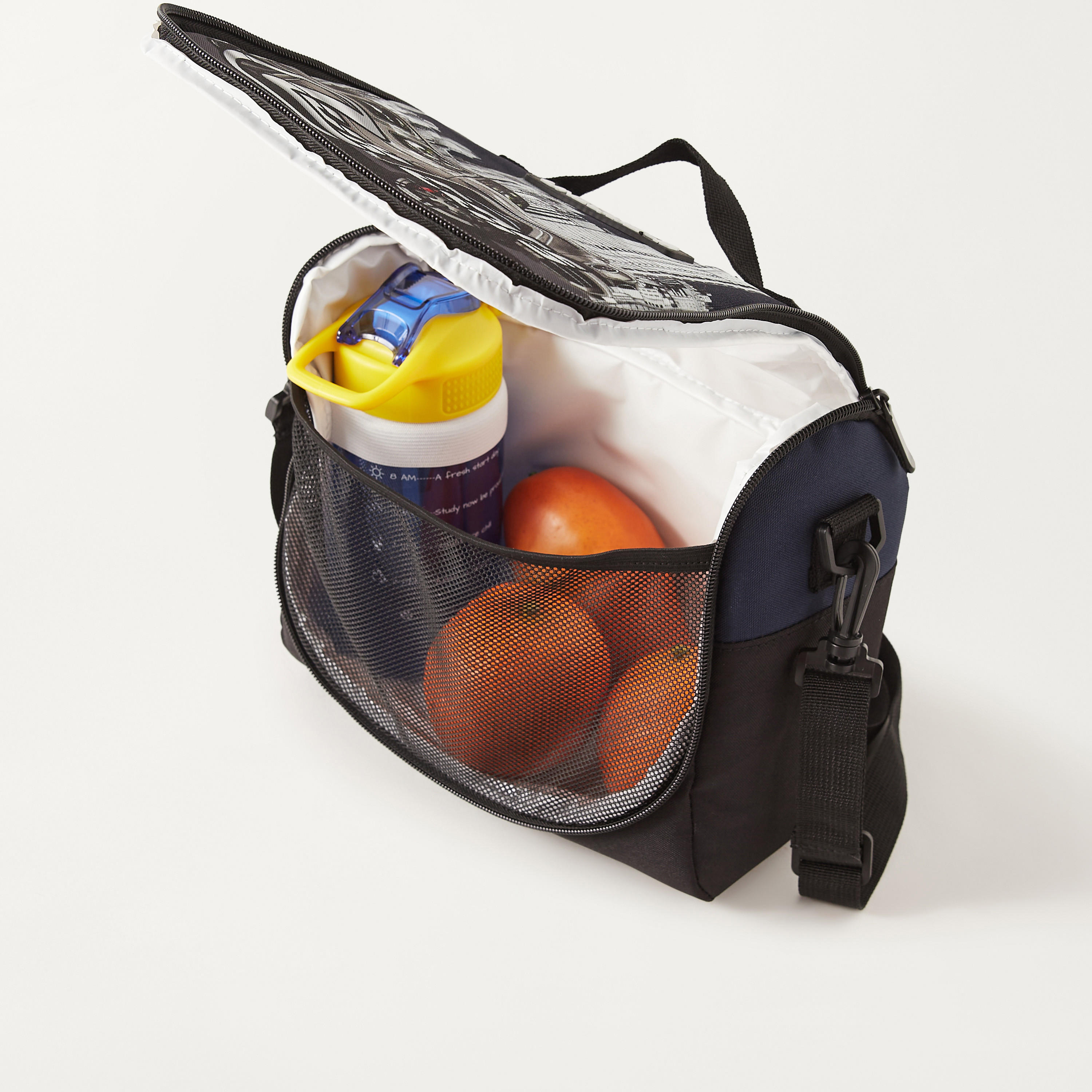 UNIQUE-1 Car Print Lunch Bag with Adjustable Strap and Zip Closure-school-lunchessentials-lunchbags-image-6