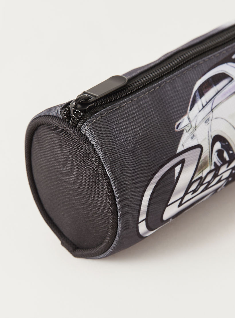 UNIQUE-1 Car Print Pencil Pouch with Zip Closure-school-stationery-pencilcases-image-3