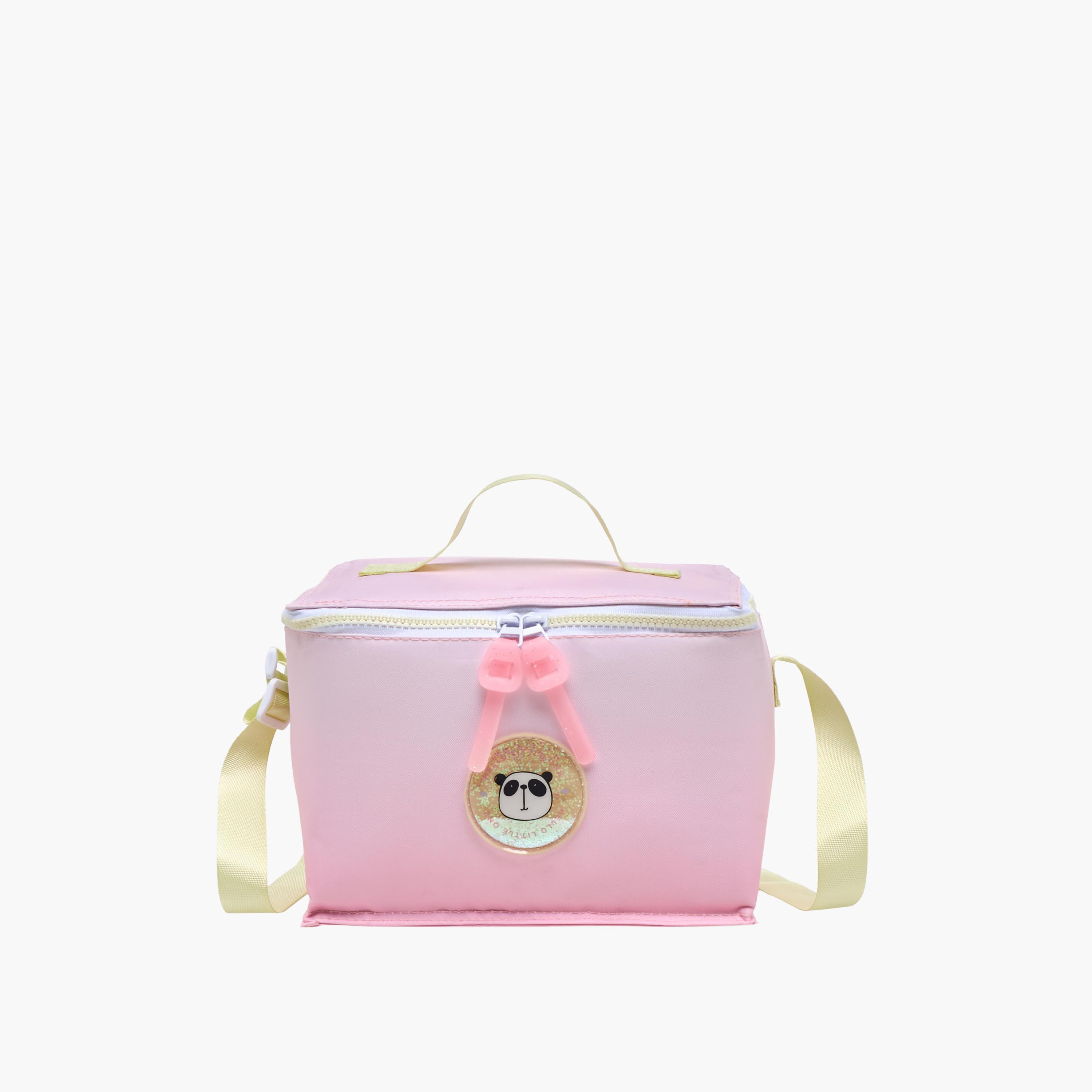 Mayfair Panda Applique Lunch Bag with Adjustable Strap and Zip Closure-school-lunchessentials-lunchbags-image-1
