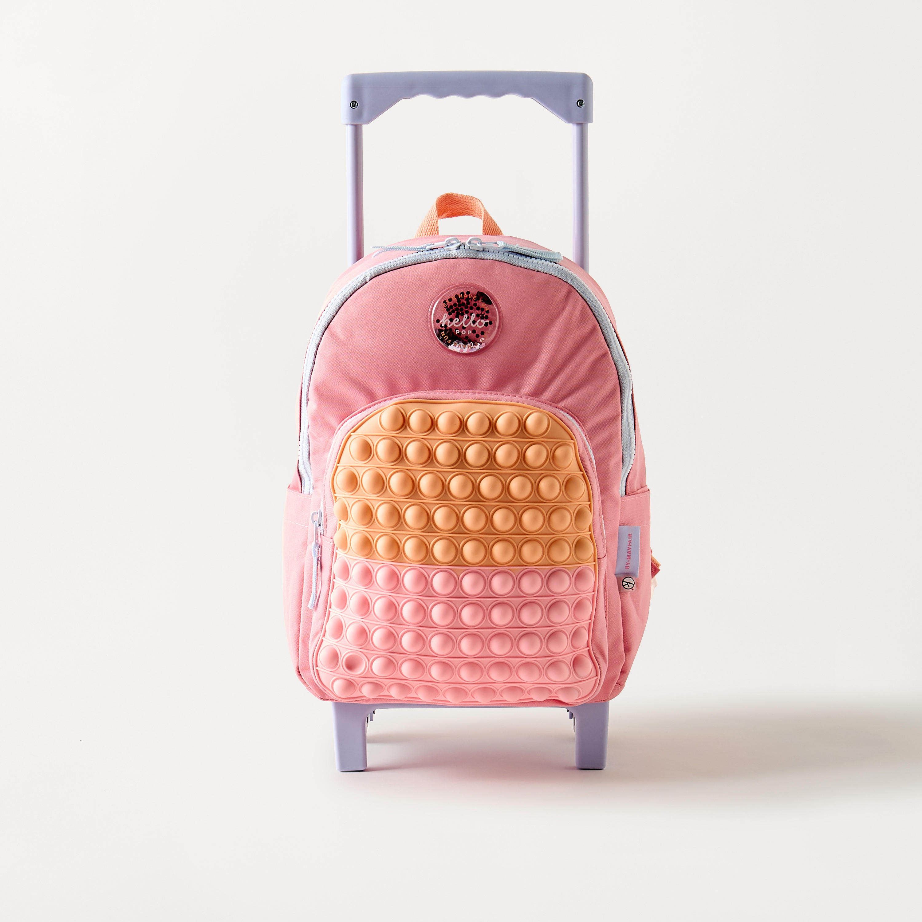 Mayfair Pop It Textured 13-inch Trolley Backpack with Wheels - 32x24x18 cms-school-bagsandbackpacks-trolleybags-image-1