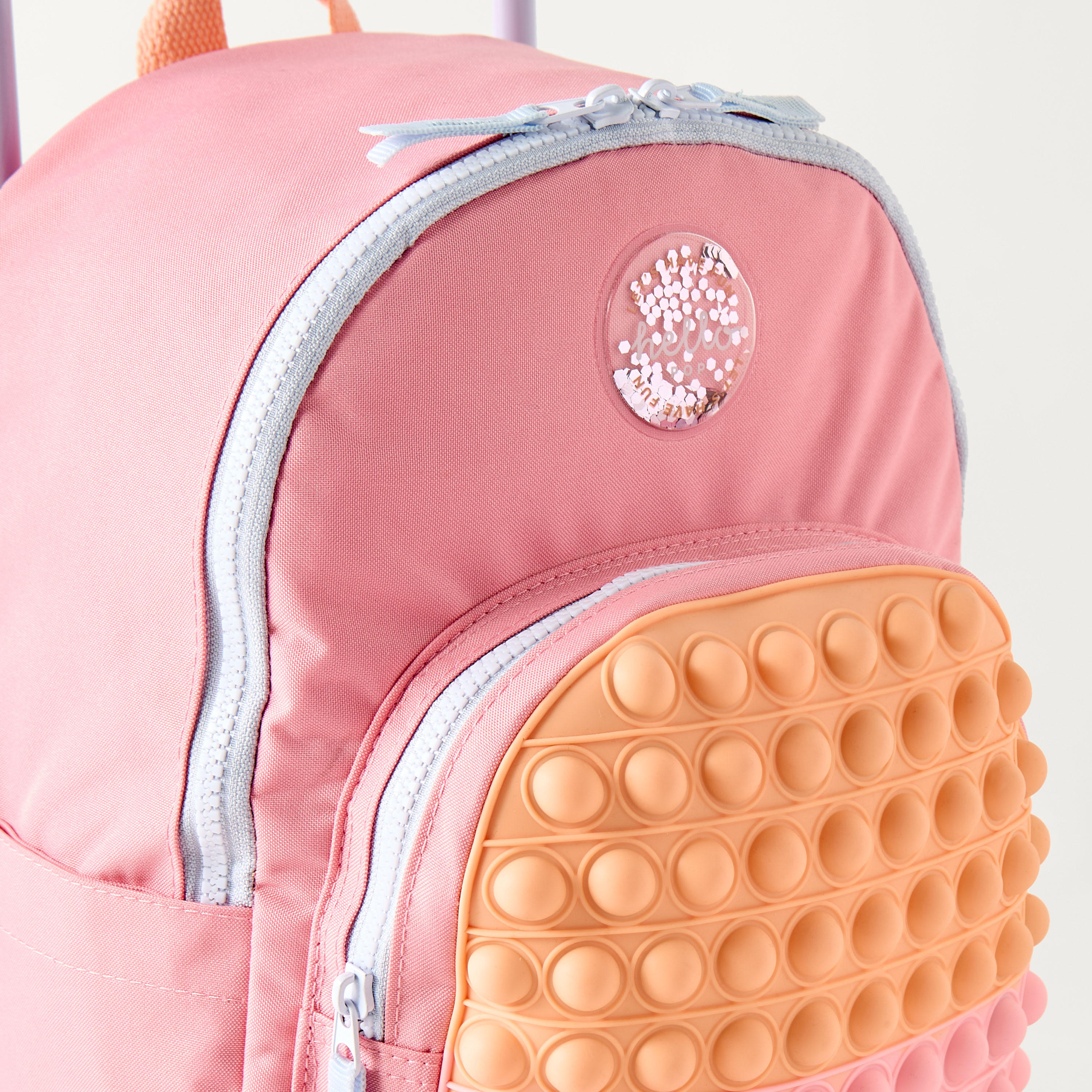 Mayfair Pop It Textured 13-inch Trolley Backpack with Wheels - 32x24x18 cms-school-bagsandbackpacks-trolleybags-image-2