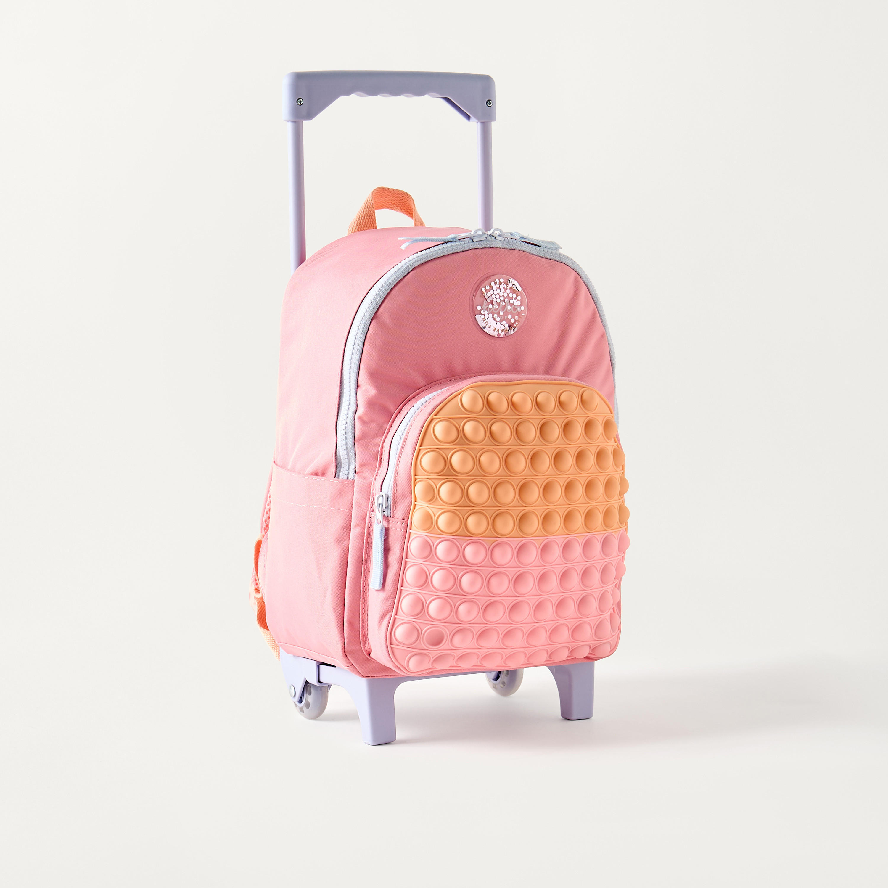 Mayfair Pop It Textured 13-inch Trolley Backpack with Wheels - 32x24x18 cms-school-bagsandbackpacks-trolleybags-image-3