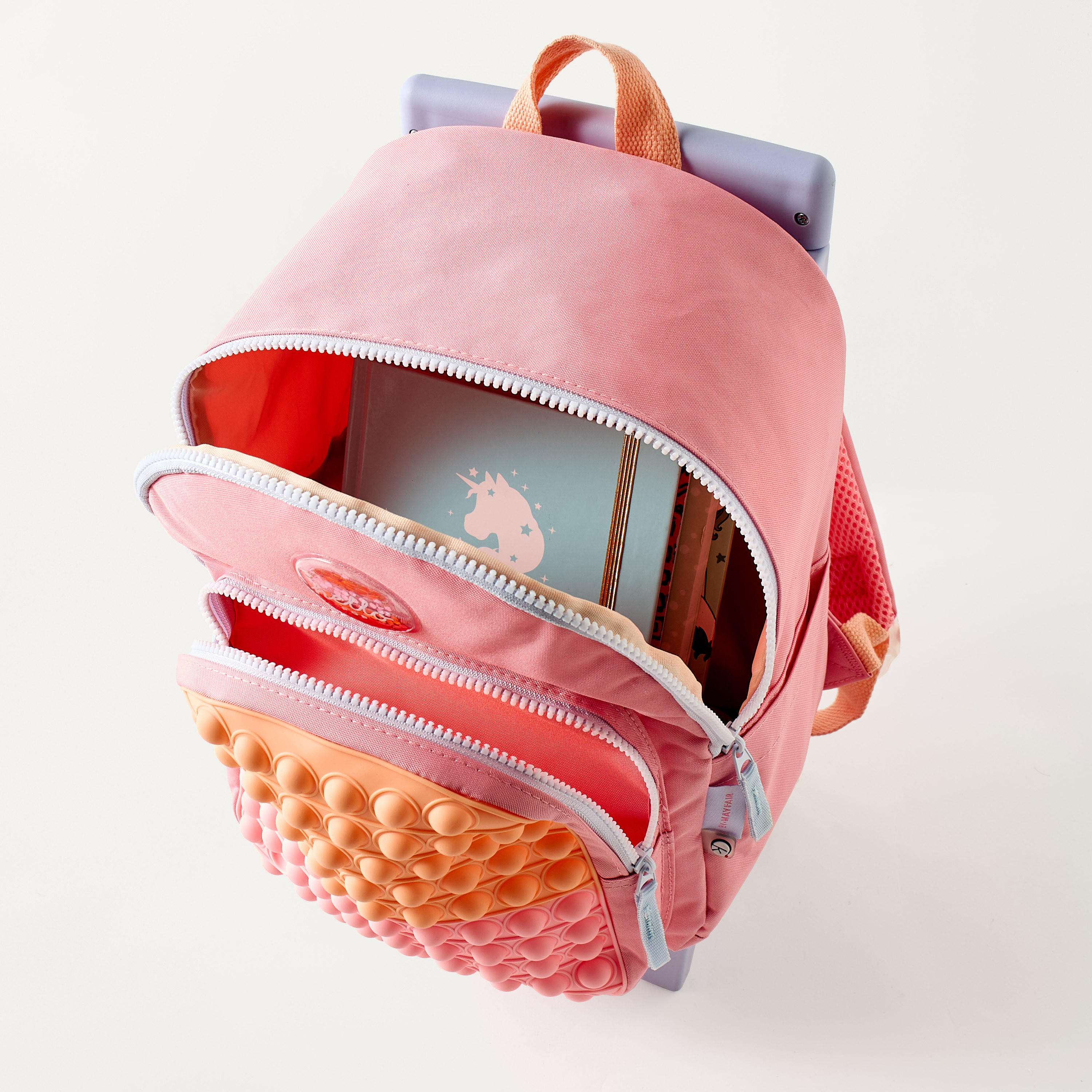 Mayfair Pop It Textured 13-inch Trolley Backpack with Wheels - 32x24x18 cms-school-bagsandbackpacks-trolleybags-image-7