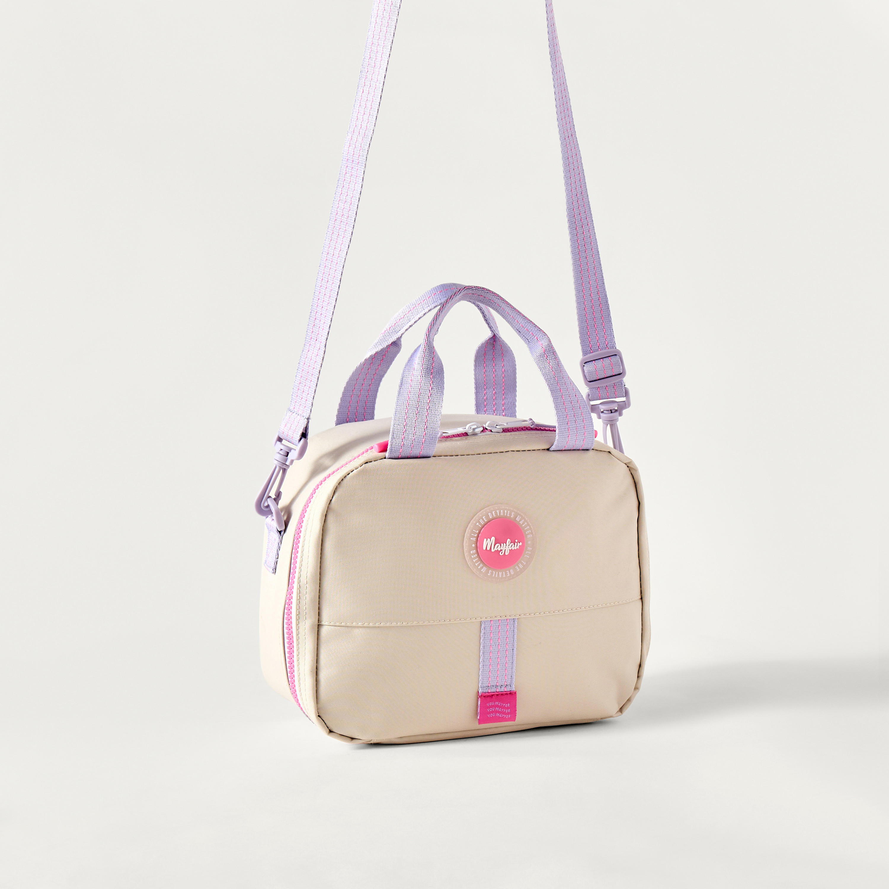 شنطة غداء سادة بحزام قابل للتعديل وسحاب إغلاق من ماي فير-school-lunchessentials-lunchbags-image-3