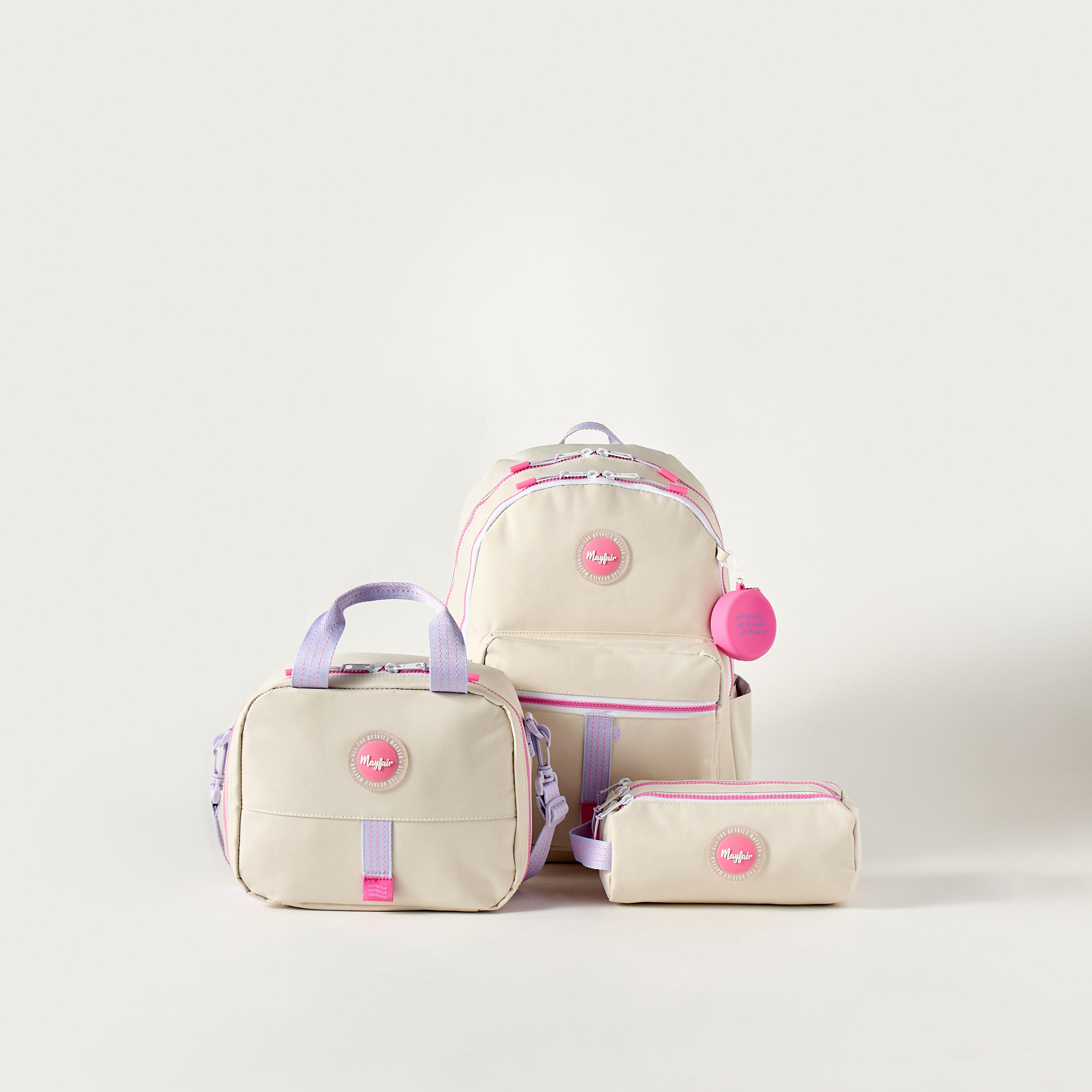 Mayfair Solid Lunch Bag with Adjustable Strap and Zip Closure-school-lunchessentials-lunchbags-image-5