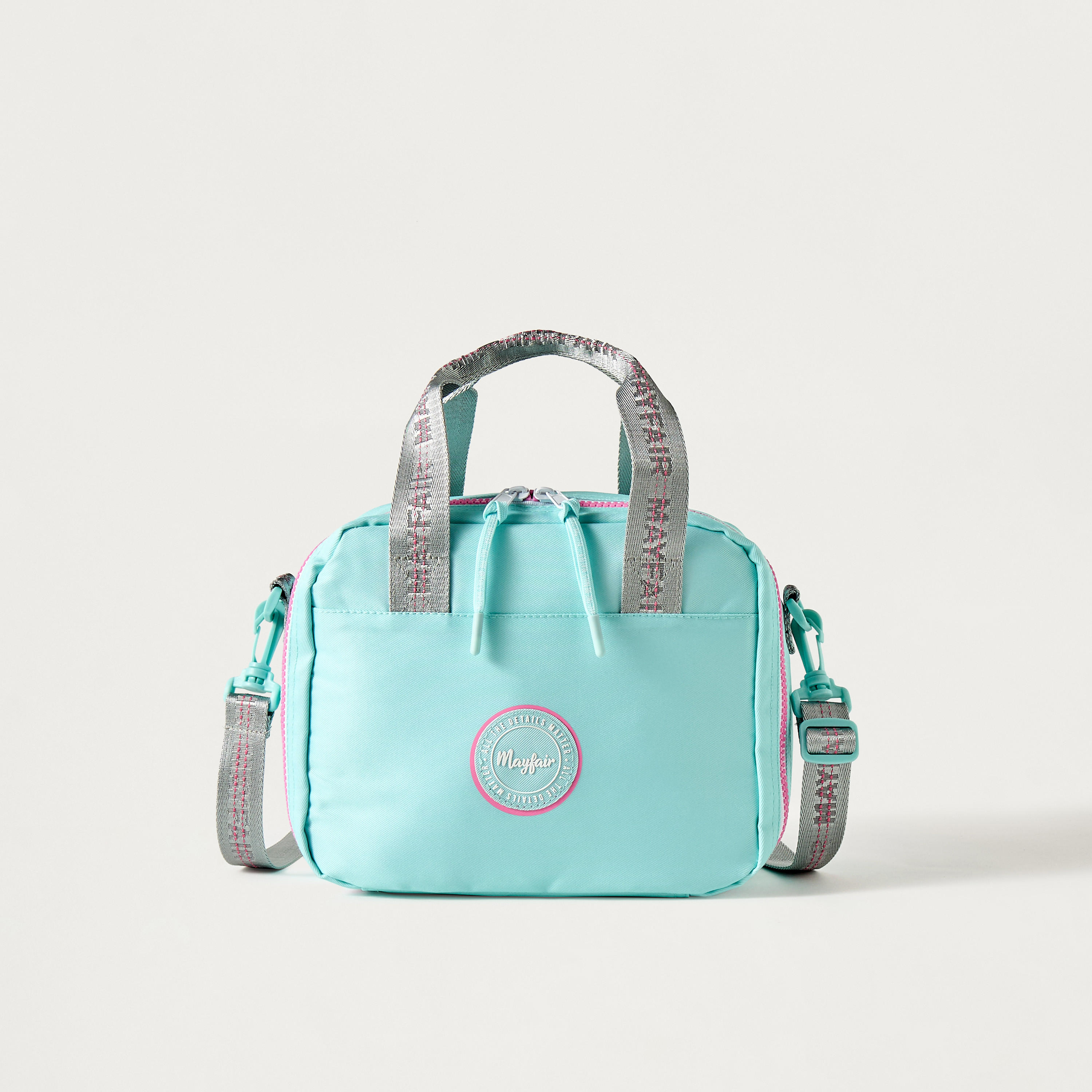 Mayfair Solid Lunch Bag with Adjustable Strap and Zip Closure-school-lunchessentials-lunchbags-image-1