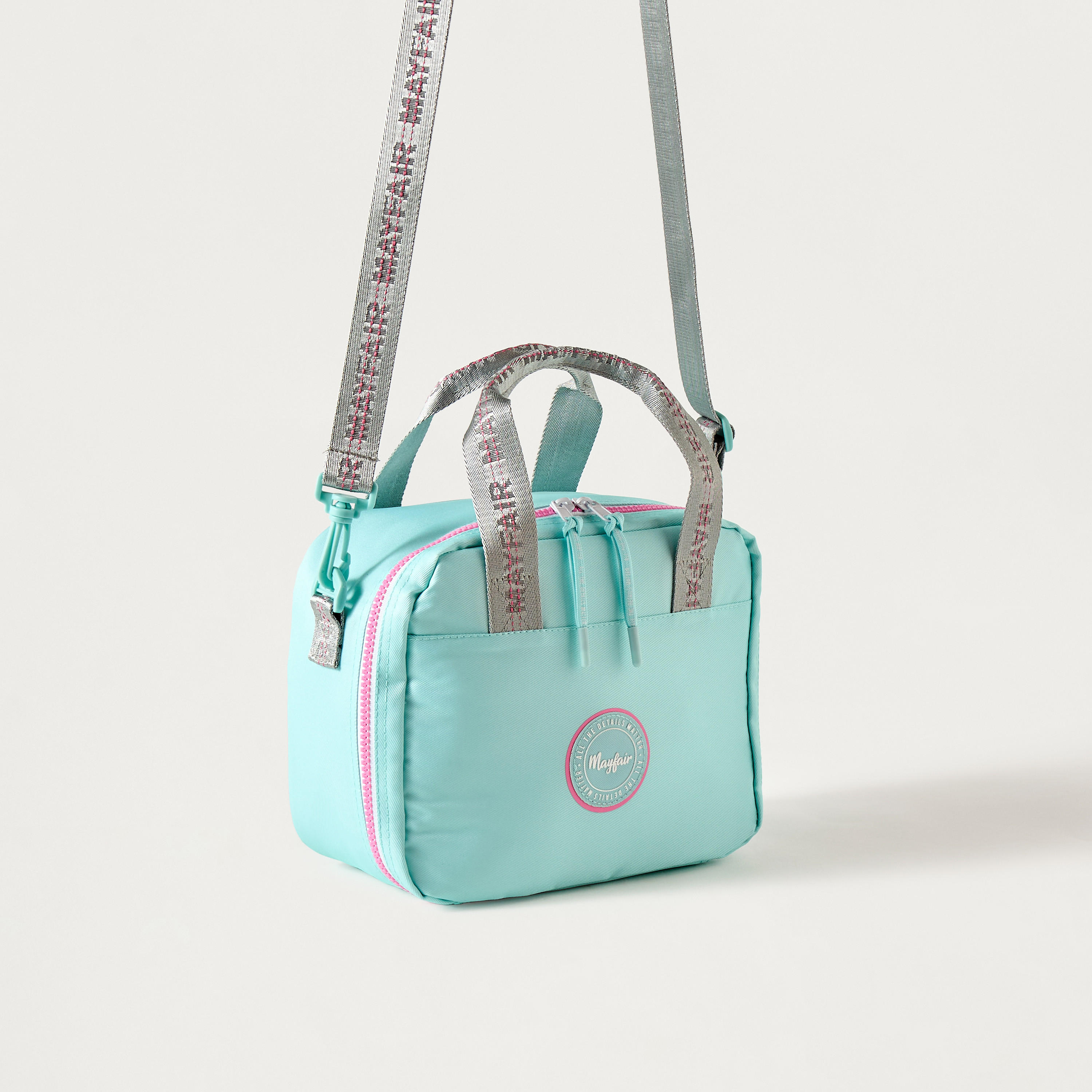 شنطة غداء سادة بحزام قابل للتعديل وسحاب إغلاق من ماي فير-school-lunchessentials-lunchbags-image-3
