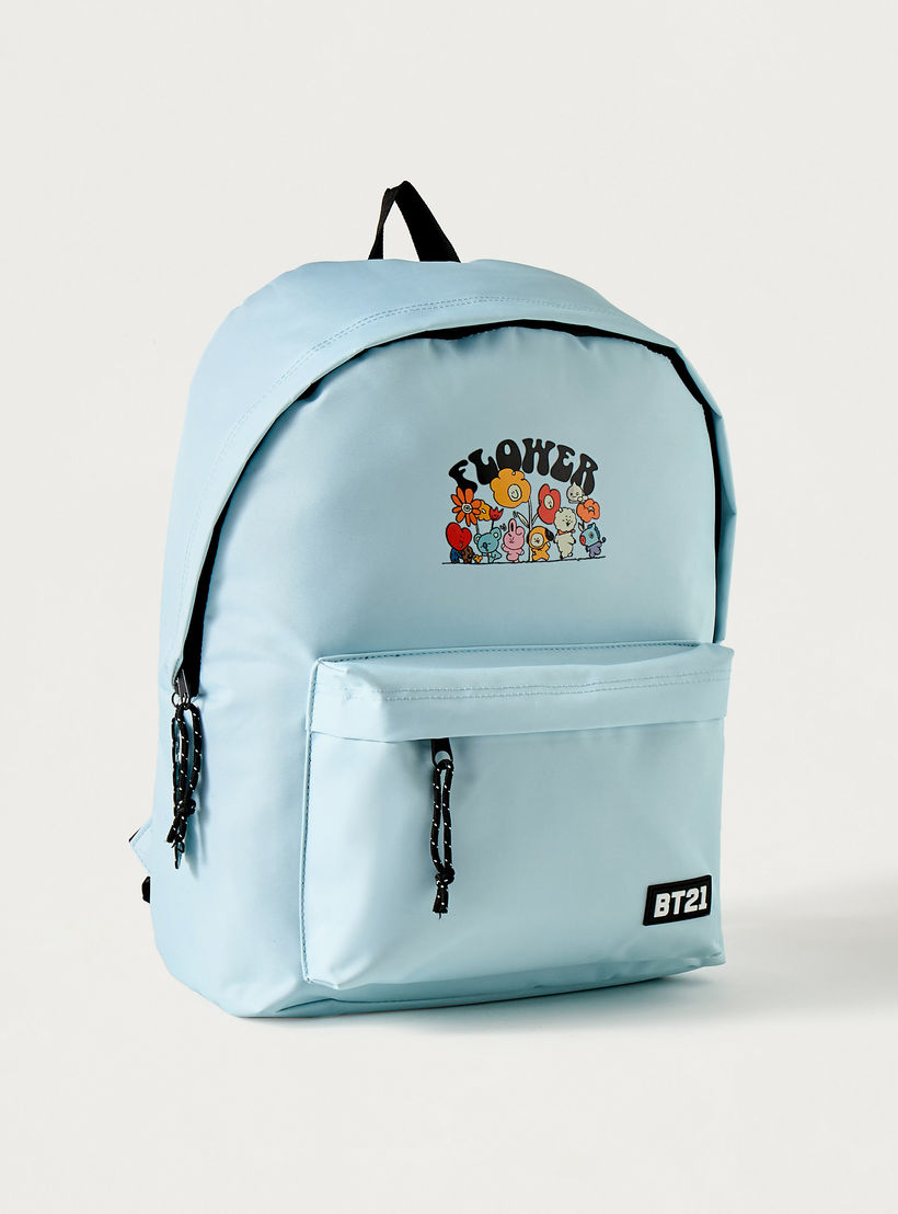 BT21 Graphic Print 17-inch Backpack with Adjustable Shoulder Straps - 43x32x14 cms-school-bagsandbackpacks-backpacks-image-3