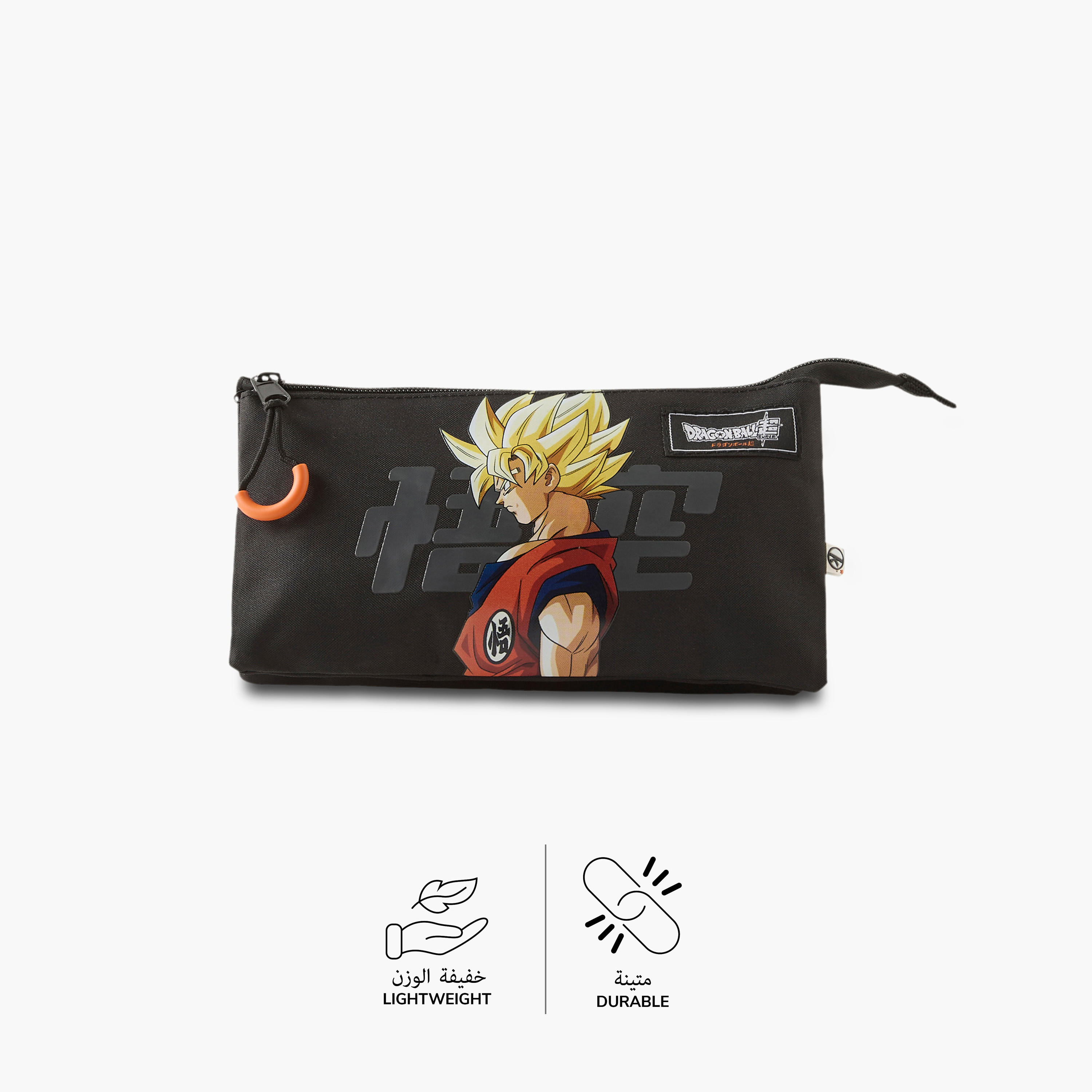 Dragon Ball Saiyan Print 3-Compartment Pencil Pouch-school-stationery-pencilcases-image-4