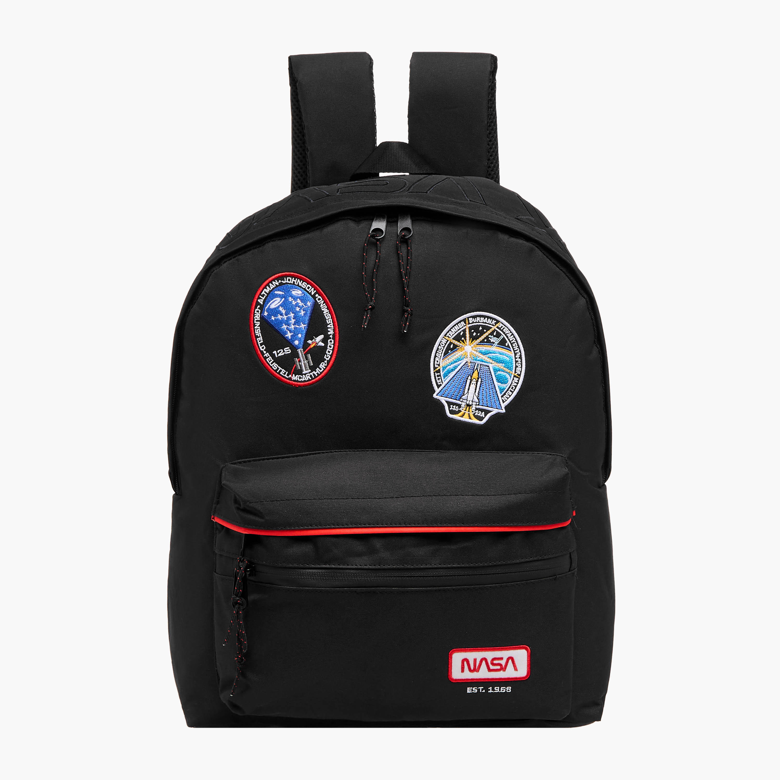Nasa Patchwork Detail 17-Inch Backpack with Adjustable Straps - 43x32x14 cms-school-bagsandbackpacks-backpacks-image-1