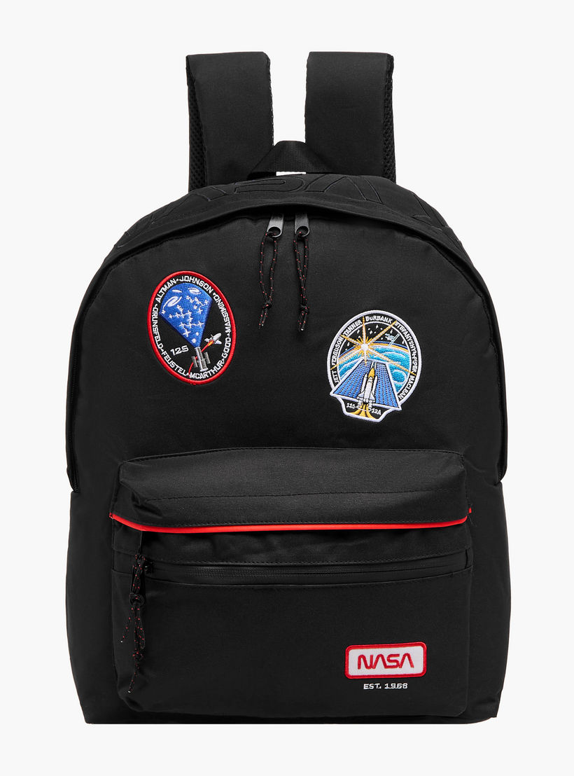 Nasa Patchwork Detail 17-Inch Backpack with Adjustable Straps - 43x32x14 cms-school-bagsandbackpacks-backpacks-image-1