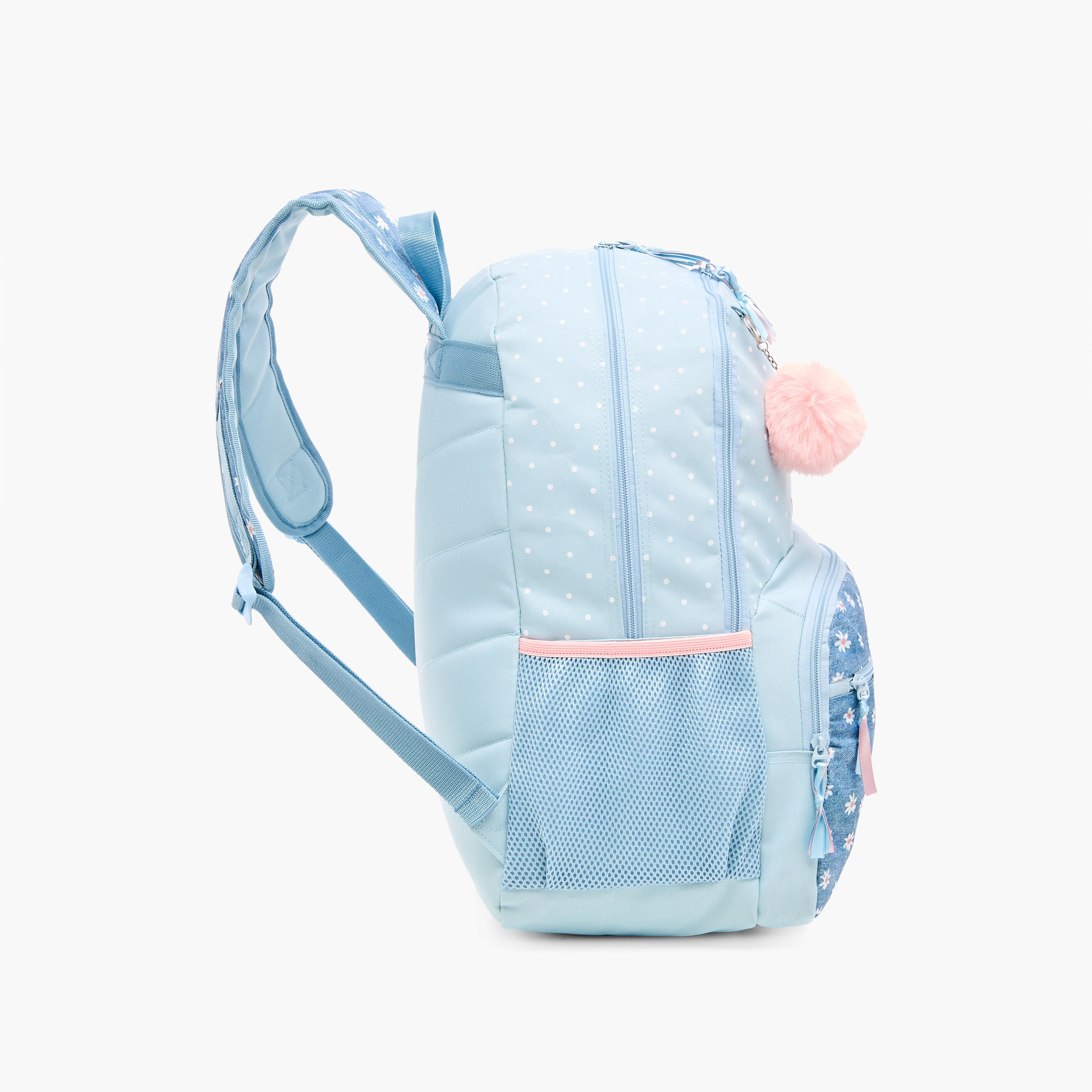 Roll Road Floral Print Backpack with Adjustable Straps - 33x46x17 cm-school-bagsandbackpacks-backpacks-image-9