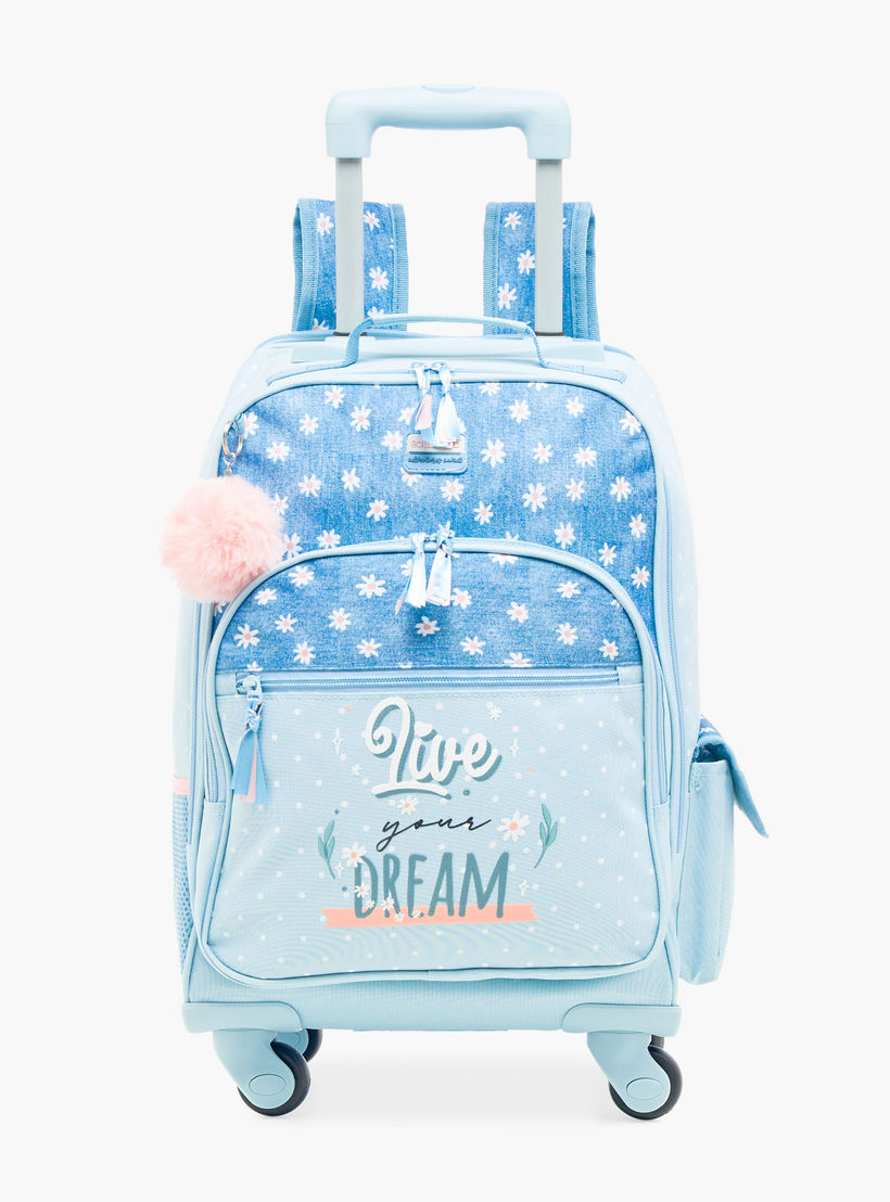Roll Road Floral Print Backpack-school-bagsandbackpacks-trolleybags-image-1