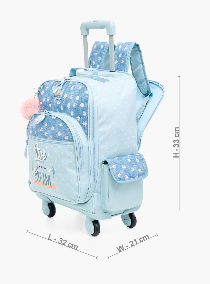 Roll Road Floral Print Backpack-school-bagsandbackpacks-trolleybags-image-2