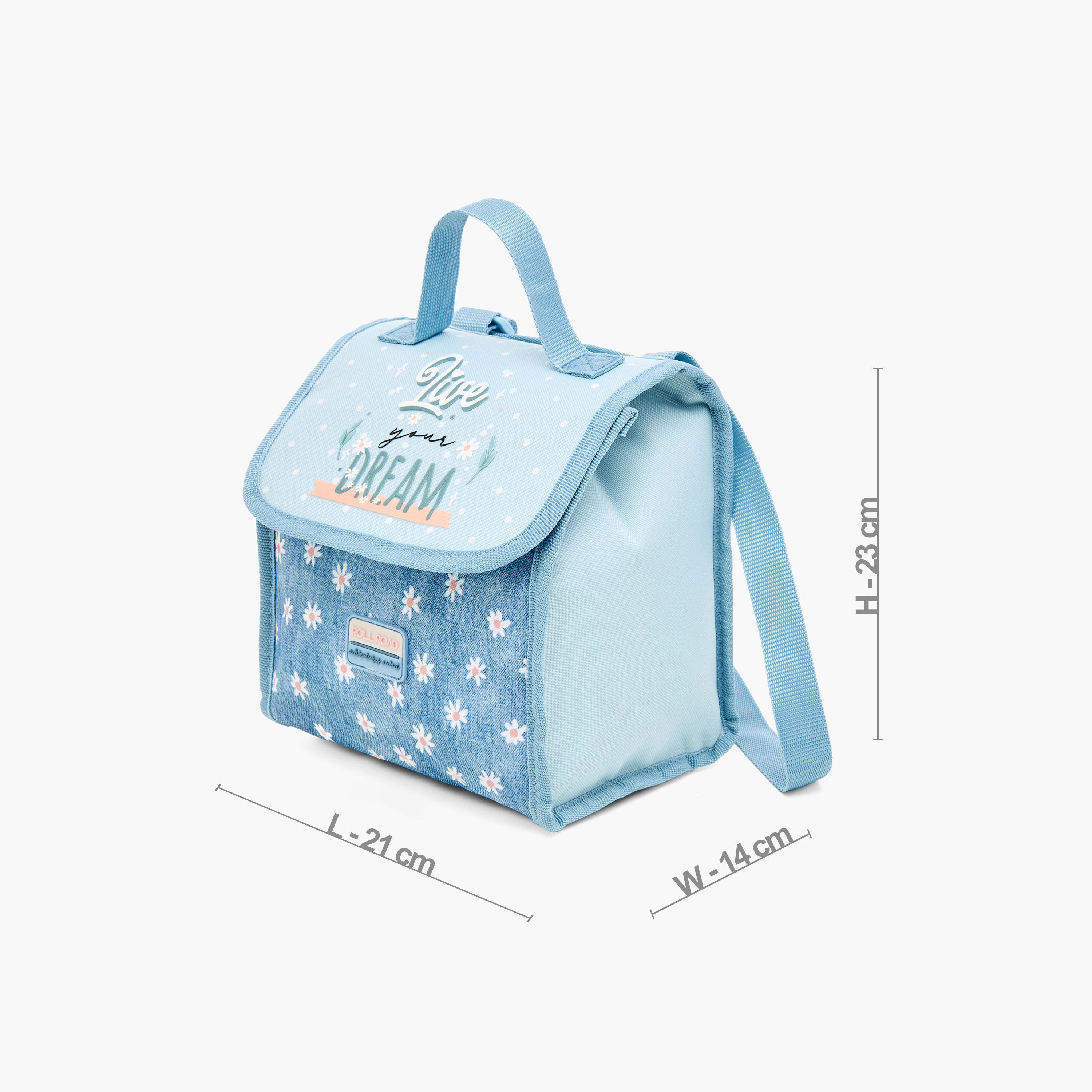 Roll Road Floral Print Lunch Bag with Zip Closure-school-lunchessentials-lunchbags-image-2