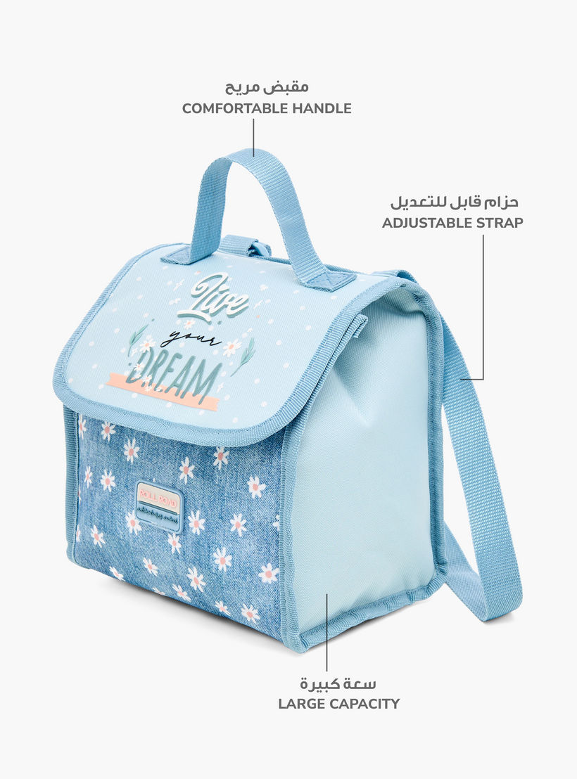 Roll Road Floral Print Lunch Bag with Zip Closure-school-lunchessentials-lunchbags-image-6