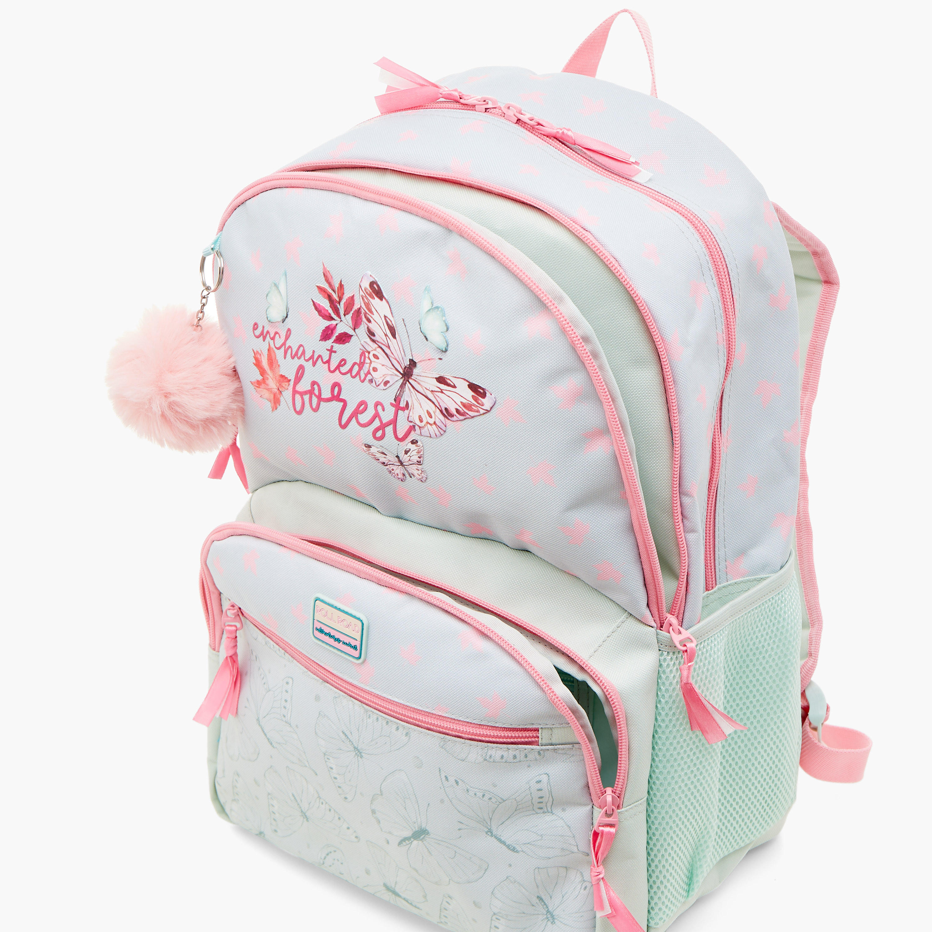 Roll Road Butterfly Print 18 inch Backpack with Adjustable Straps - 33x46x17 cm-school-bagsandbackpacks-backpacks-image-8