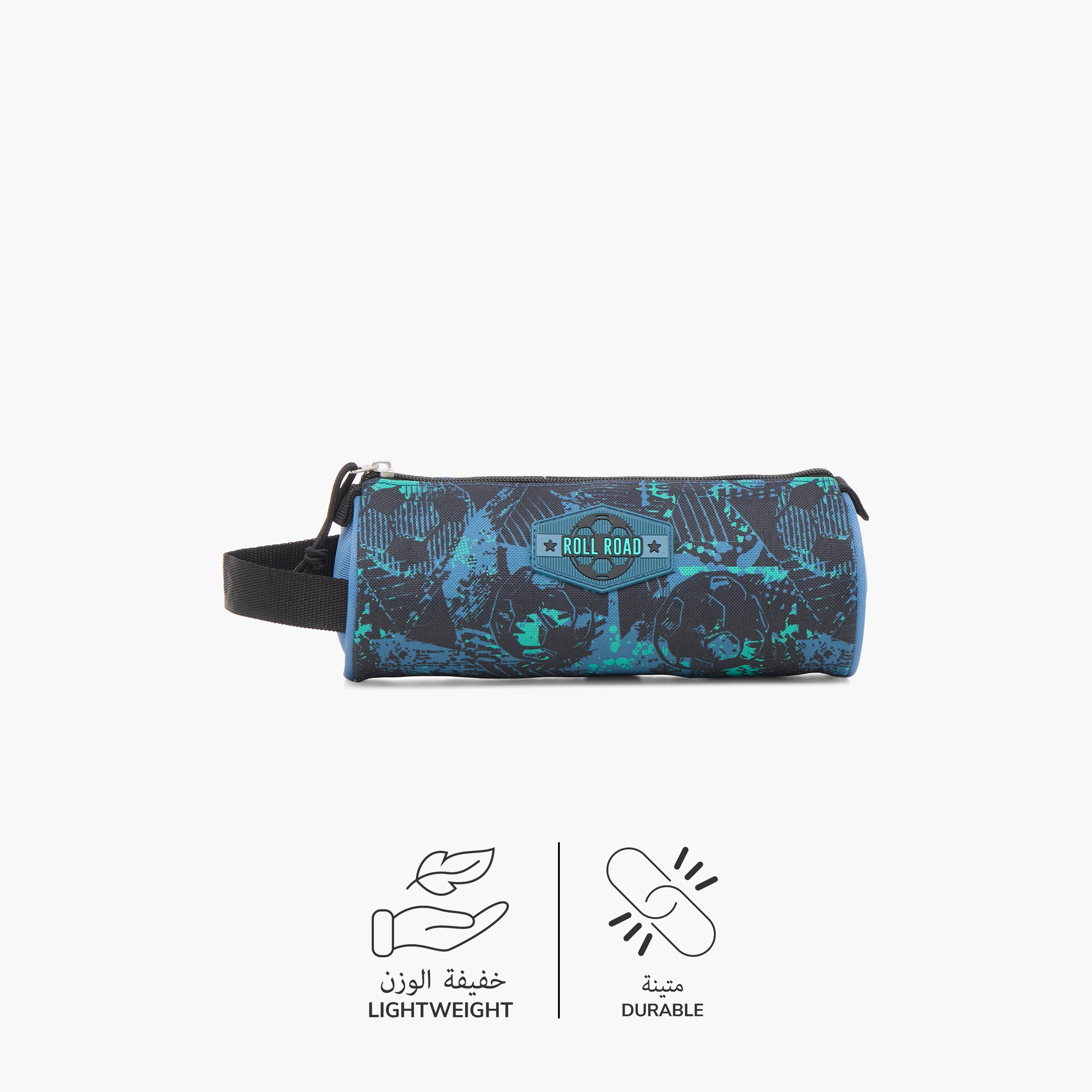 Roll Road All-Over Soccer Print Pencil Pouch with Zip Closure-school-stationery-pencilcases-image-4