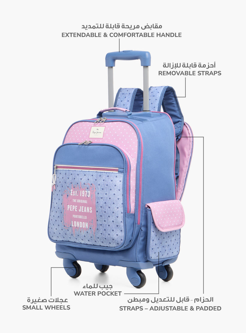 Pepe Jeans Heart Print Softcase Trolley Bag with Retractable Handle-school-bagsandbackpacks-trolleybags-image-6