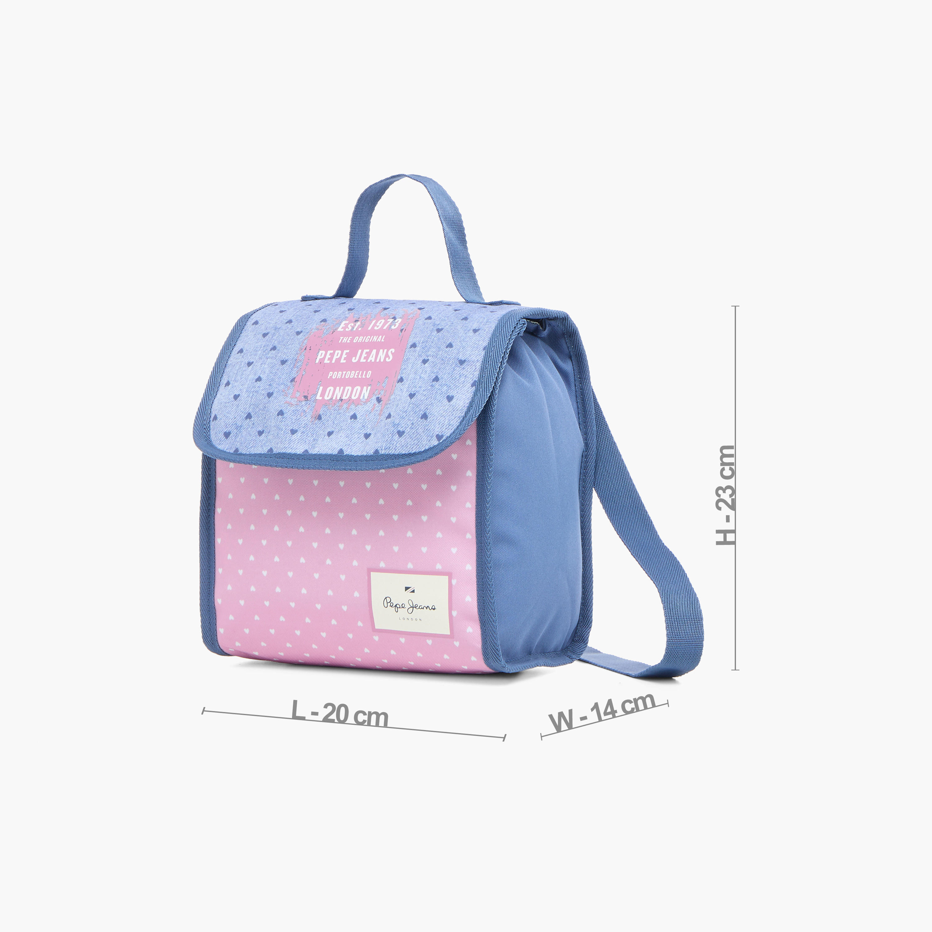 Pepe Jeans All-Over Heart Print Lunch Bag with Grab Handle-school-lunchessentials-lunchbags-image-2