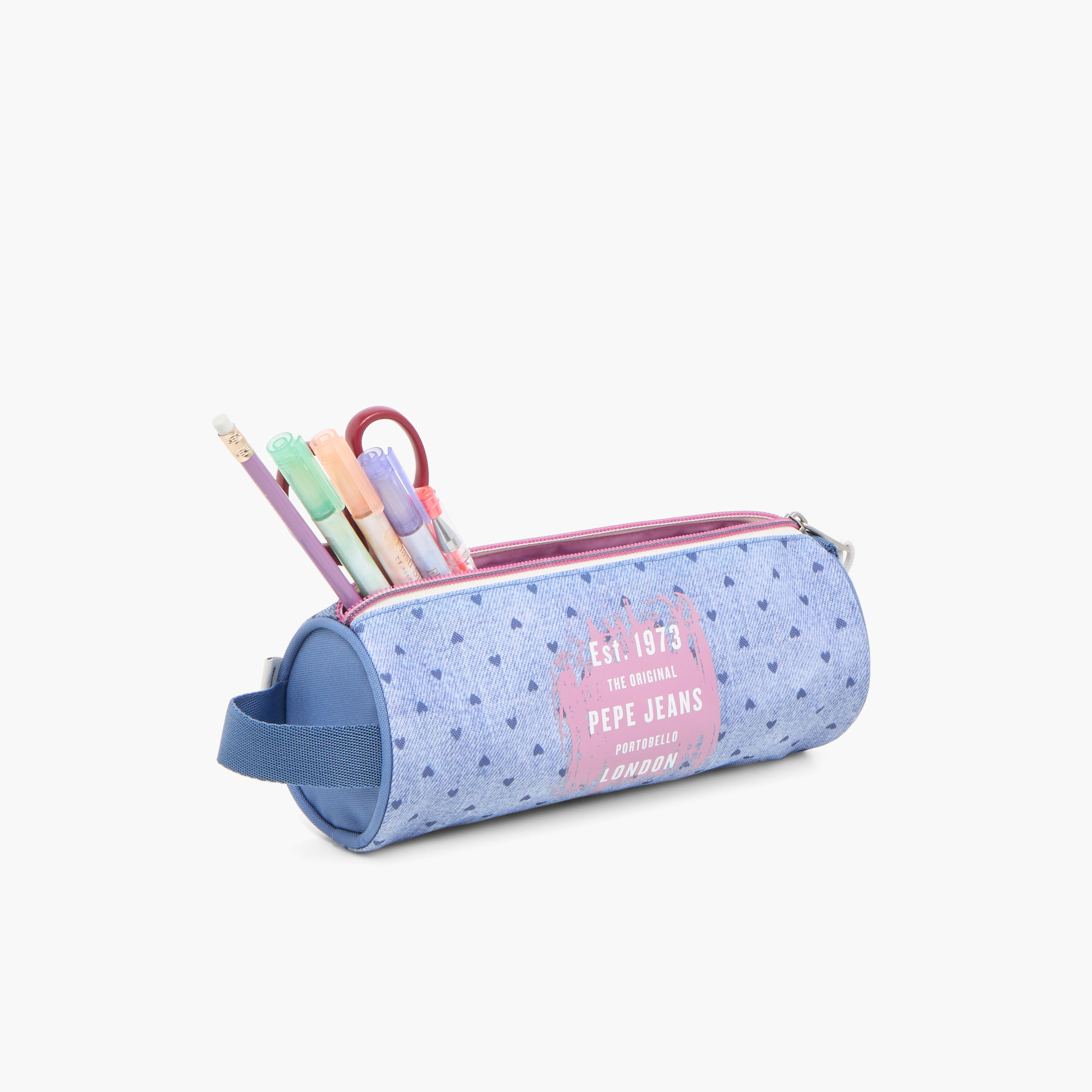 Pepe Jeans Printed Pencil Pouch with Zip Closure-school-stationery-pencilcases-image-7