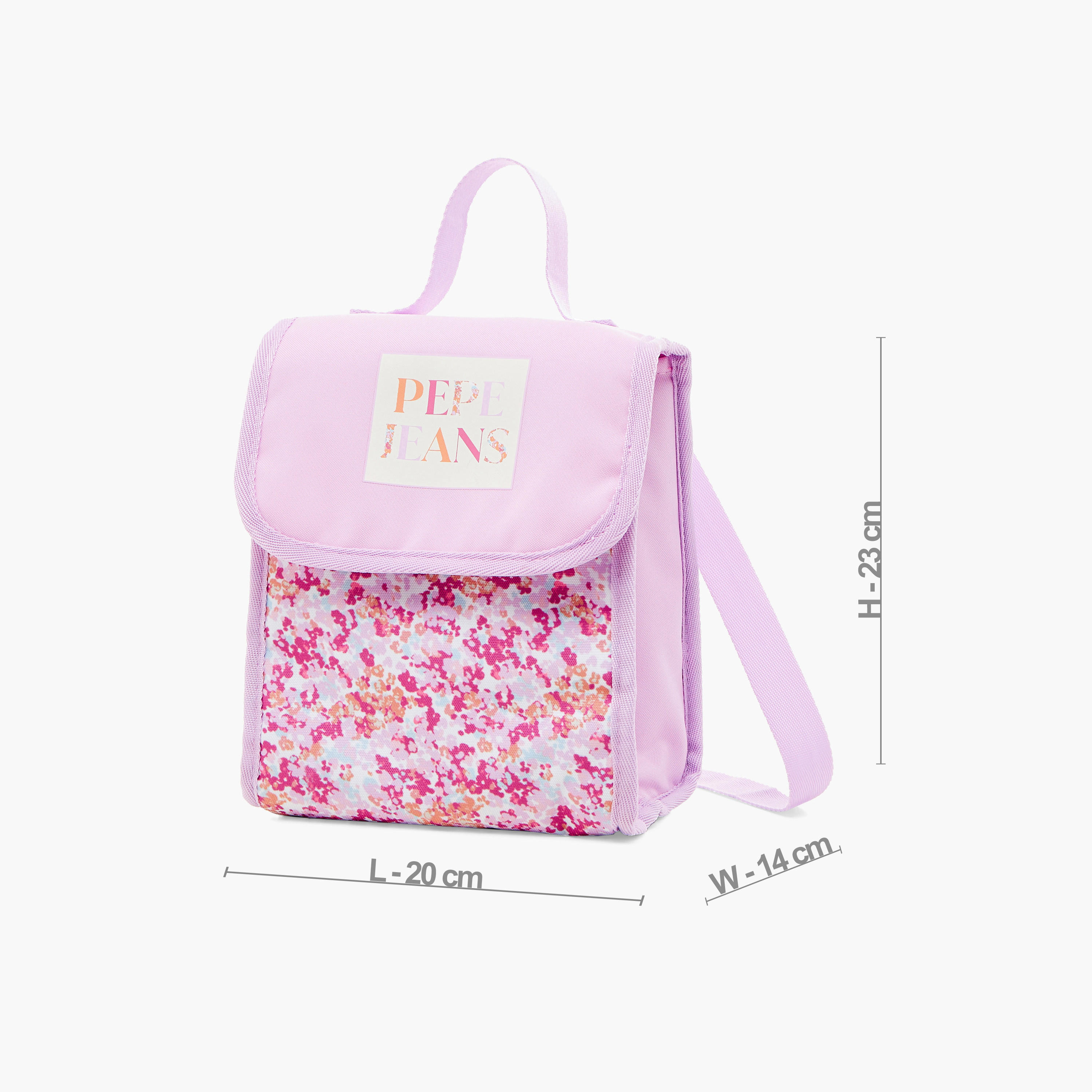 Pepe Jeans Floral Print Lunch Bag with Grab Handle-school-lunchessentials-lunchbags-image-2