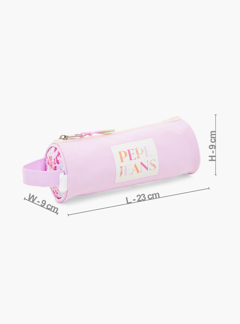 Pepe Jeans Printed Pencil Pouch with Zip Closure-school-stationery-pencilcases-image-2