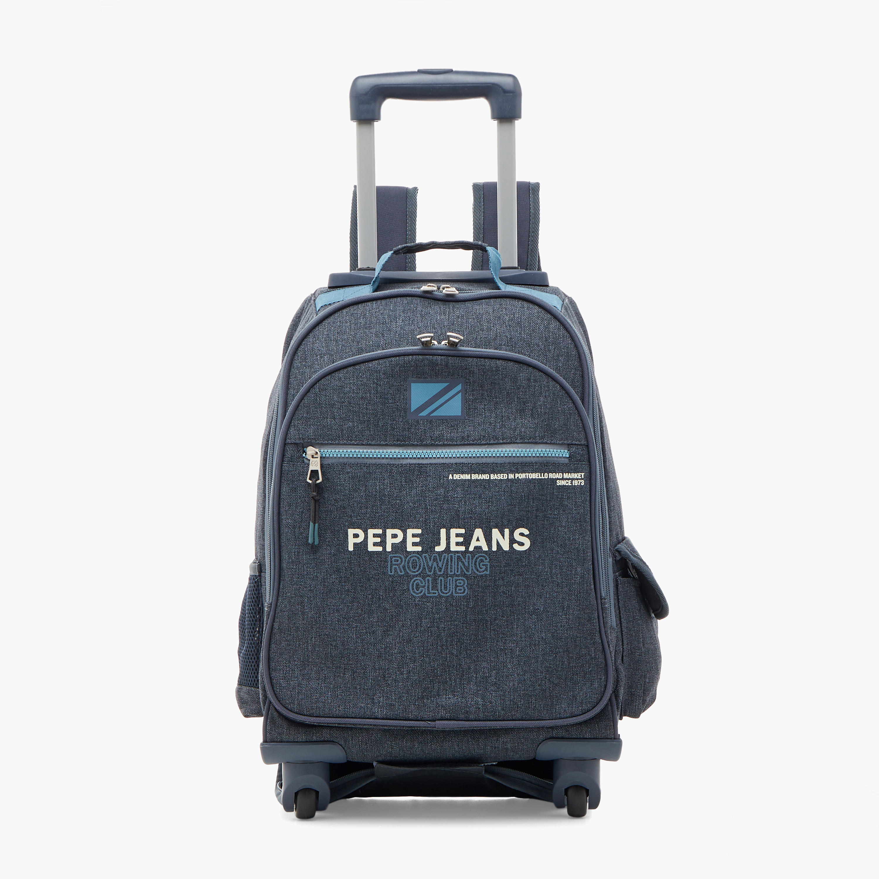شنطة ظهر ترولي 17 بوصة بمقبض قابل للسحب وطبعات شعار من بيبي جينز- 33x44x21 سم-school-bagsandbackpacks-trolleybags-image-1