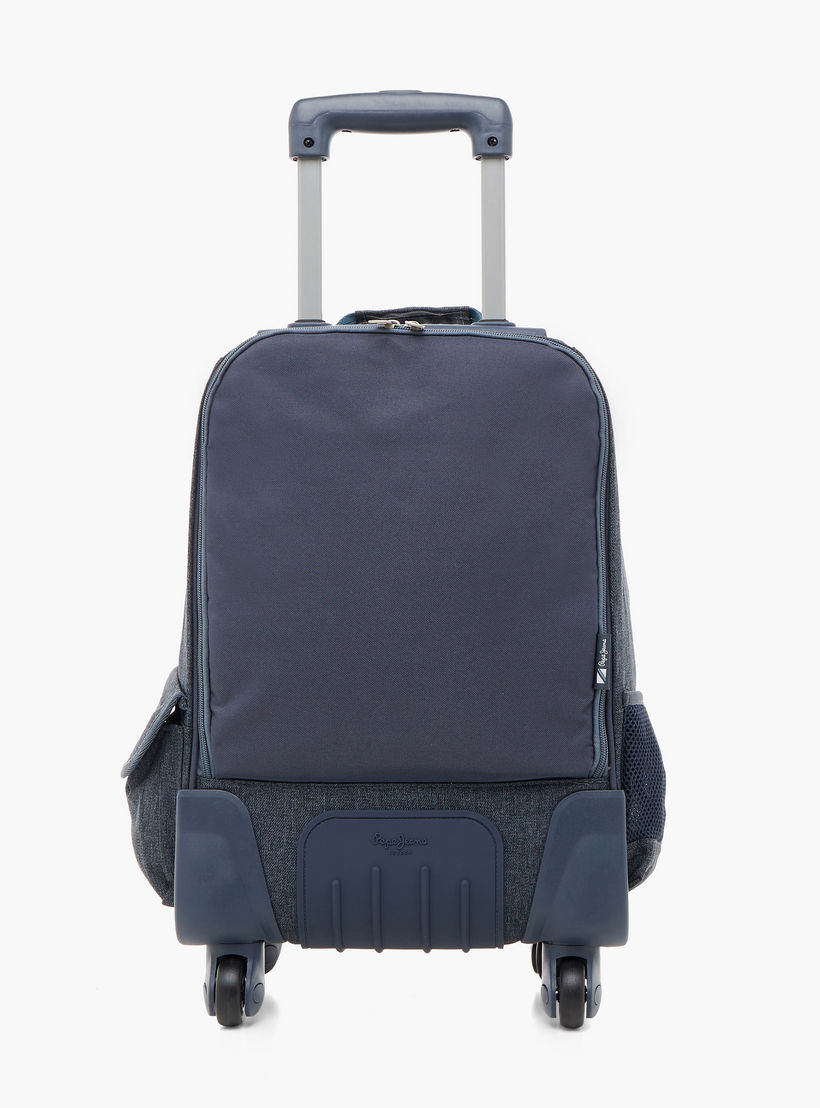 شنطة ظهر ترولي 17 بوصة بمقبض قابل للسحب وطبعات شعار من بيبي جينز- 33x44x21 سم-school-bagsandbackpacks-trolleybags-image-5