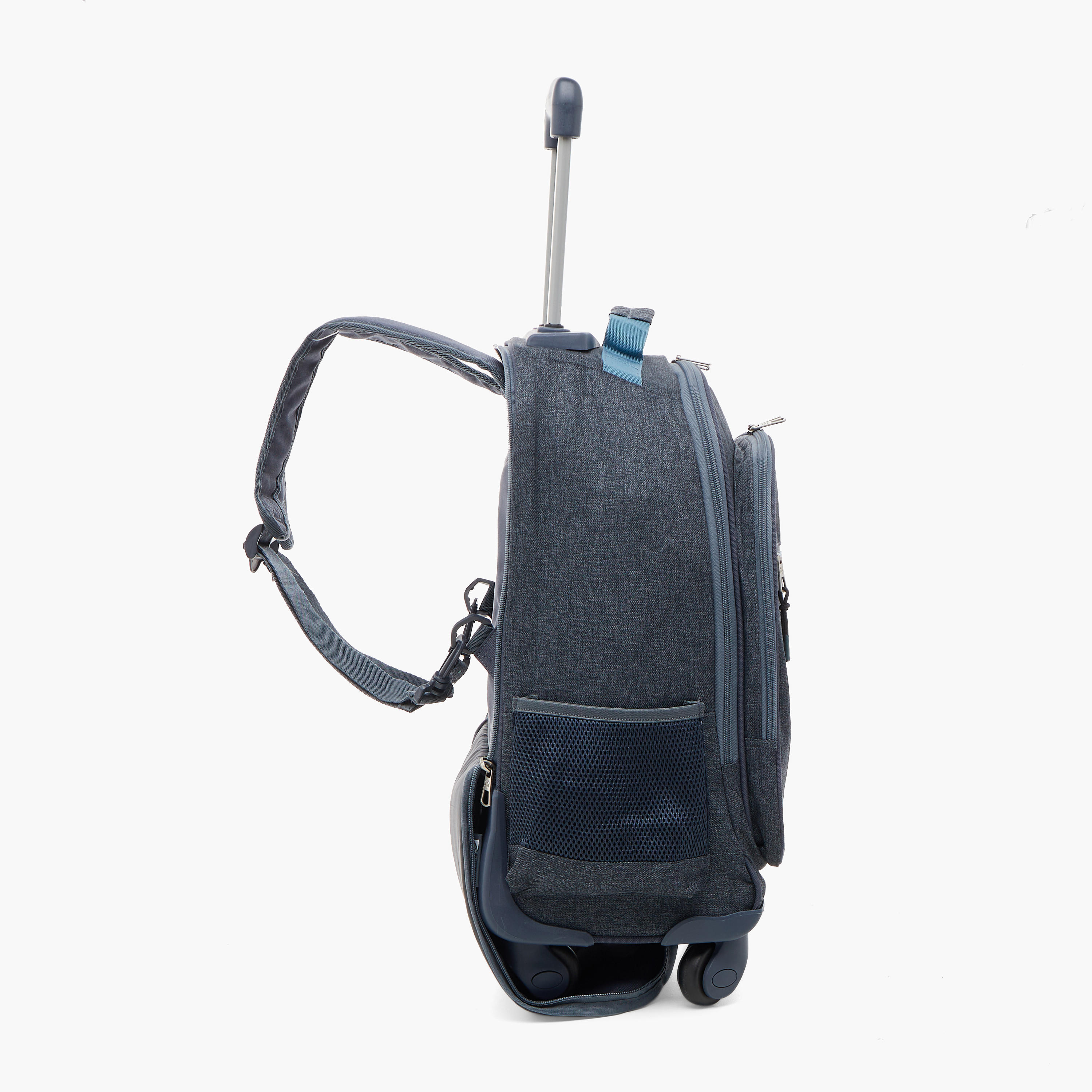شنطة ظهر ترولي 17 بوصة بمقبض قابل للسحب وطبعات شعار من بيبي جينز- 33x44x21 سم-school-bagsandbackpacks-trolleybags-image-7