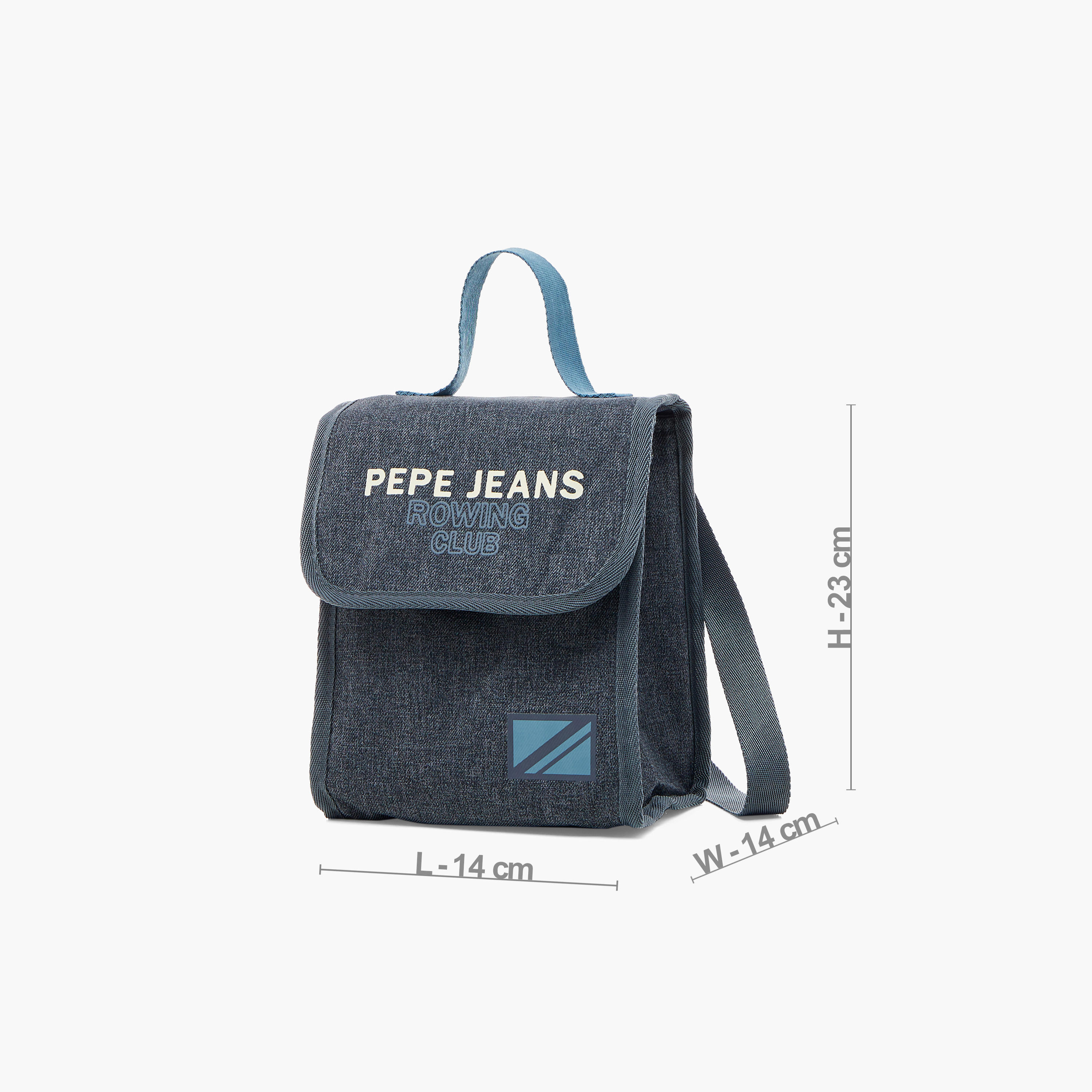 Pepe Jeans Logo Print Lunch Bag with Grab Handle-school-lunchessentials-lunchbags-image-2